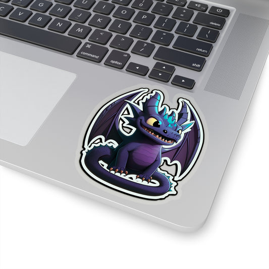 Kawaii Purple Dragon Sticker - Add Some Cute and Unique Style to Your Tech