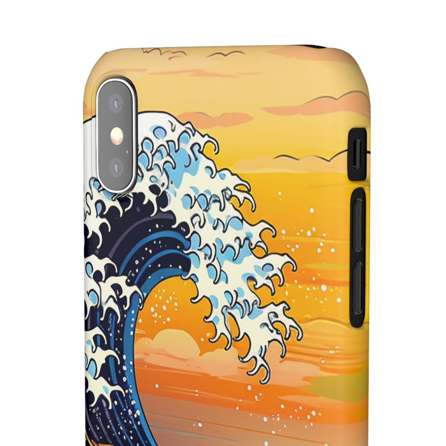 Sunset Big Wave Phone Case - Embrace the Majestic Hokusai Style in Your Hands