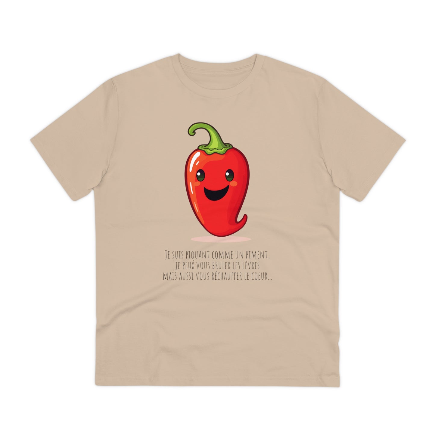 Cute and Smiling Red Hot Pepper Eco-Friendly T-Shirt - FRENCH