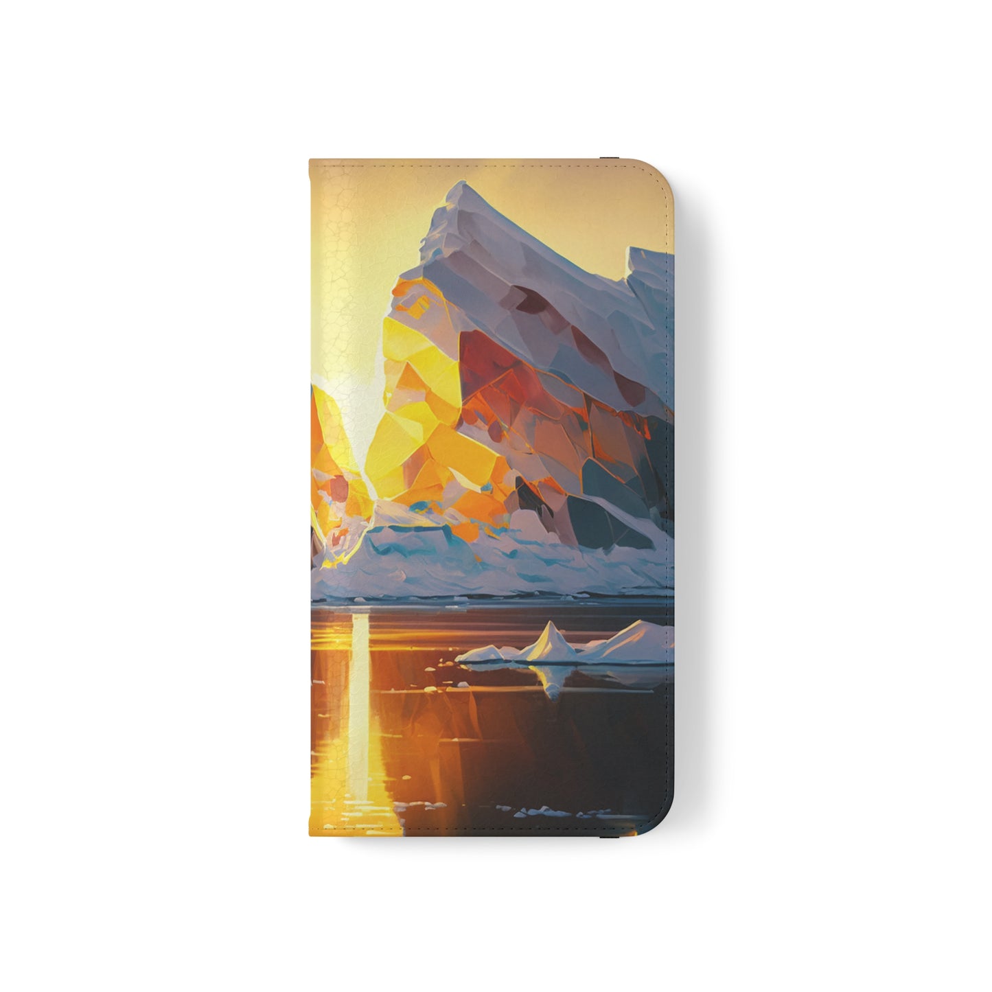 Arctic Landscape and Iceberg at Sunset Flip Phone Case - Capture the Serenity of Nature on Your Device