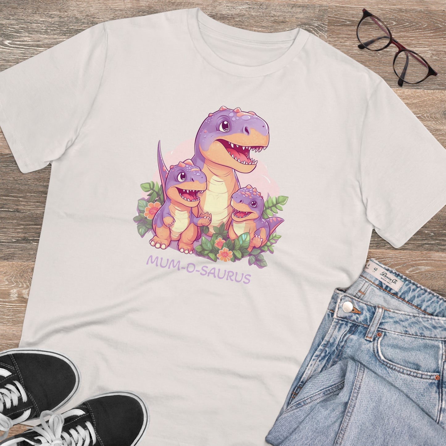 Mum-o-saurus - Unisex Eco-Friendly T-Shirt - Celebrate Mother's Day with Playful Style and Sustainability