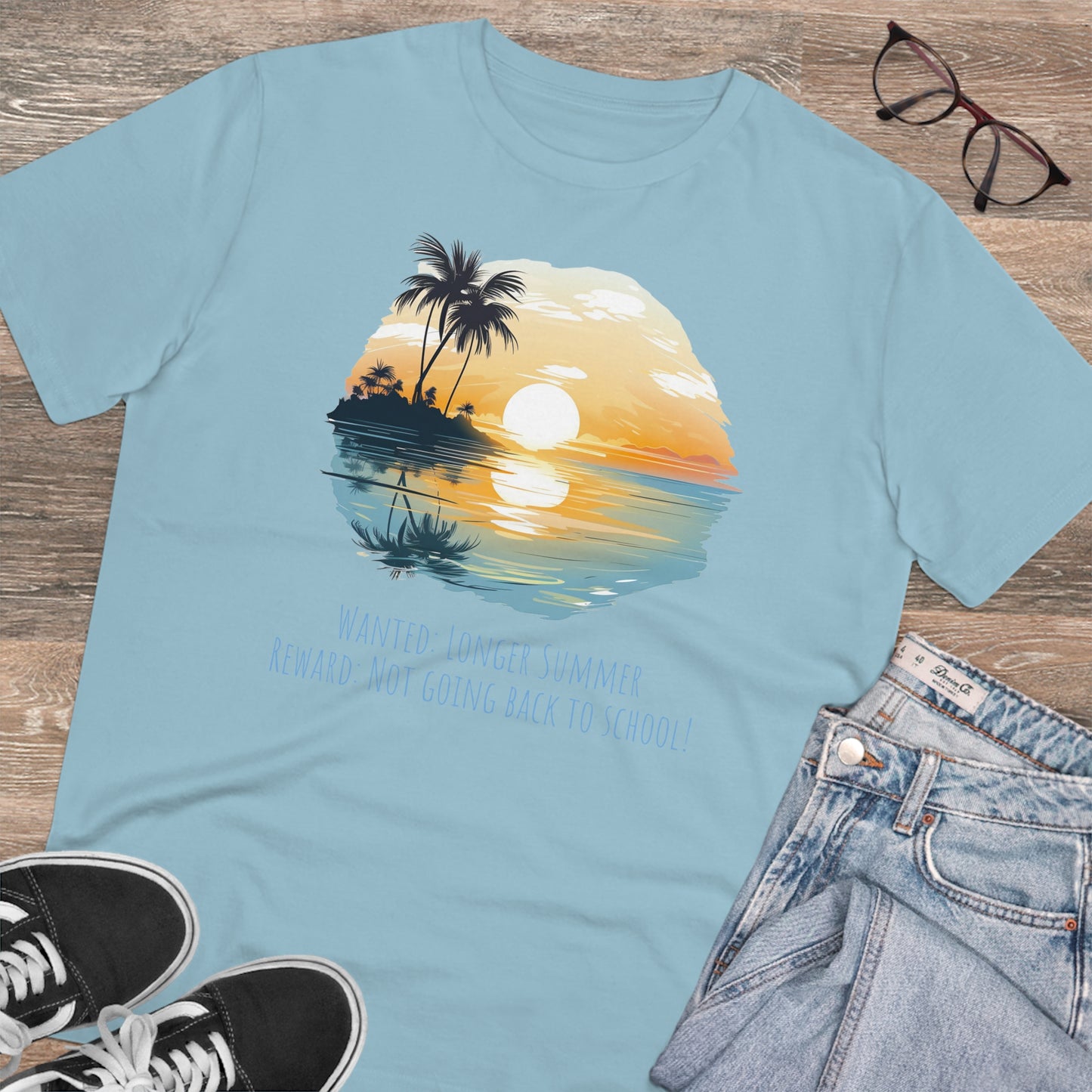 Eco-Friendly Sunset Beach T-shirt : Longer Summer Plea