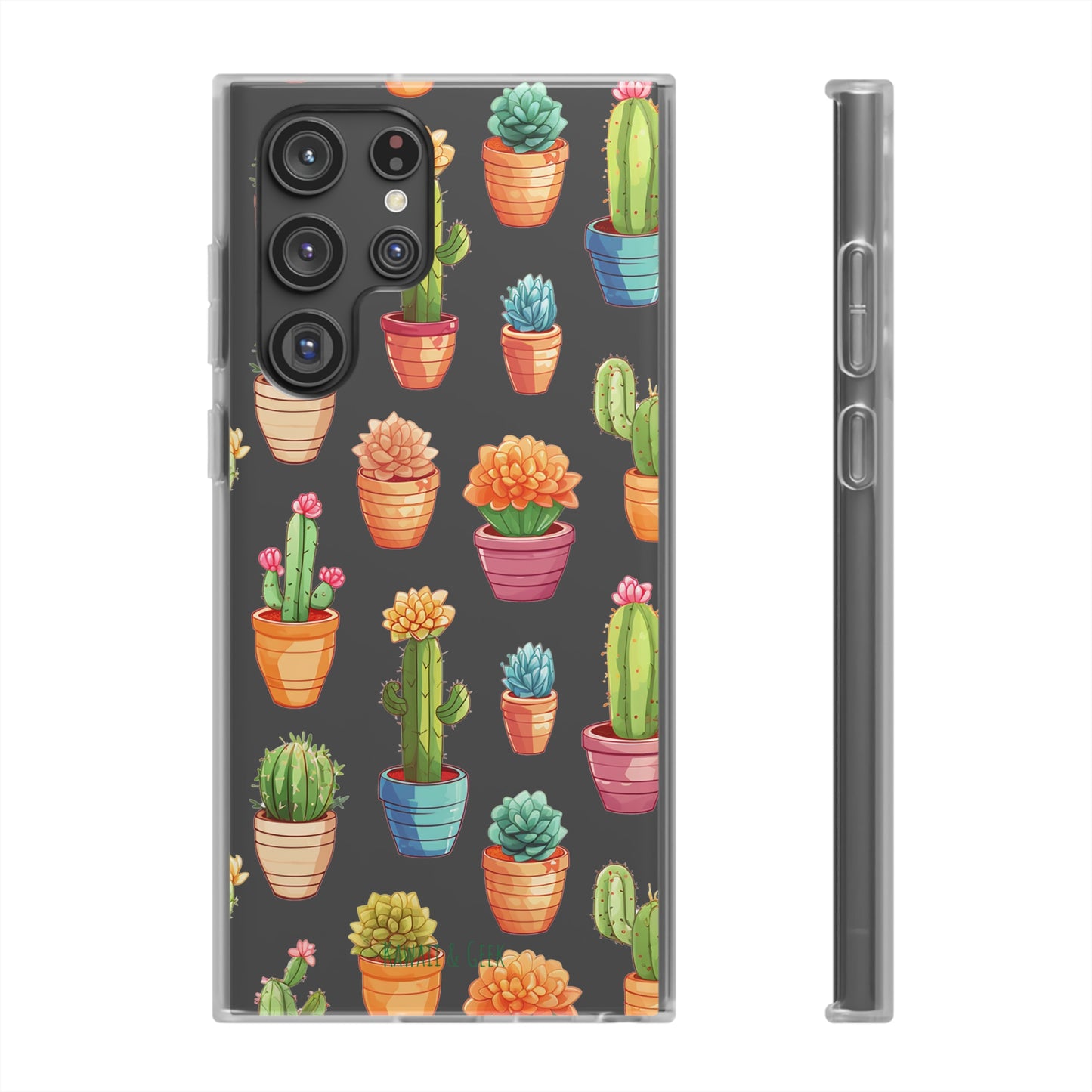 Charming Cactus Flexi and semi Transparent Phone Case