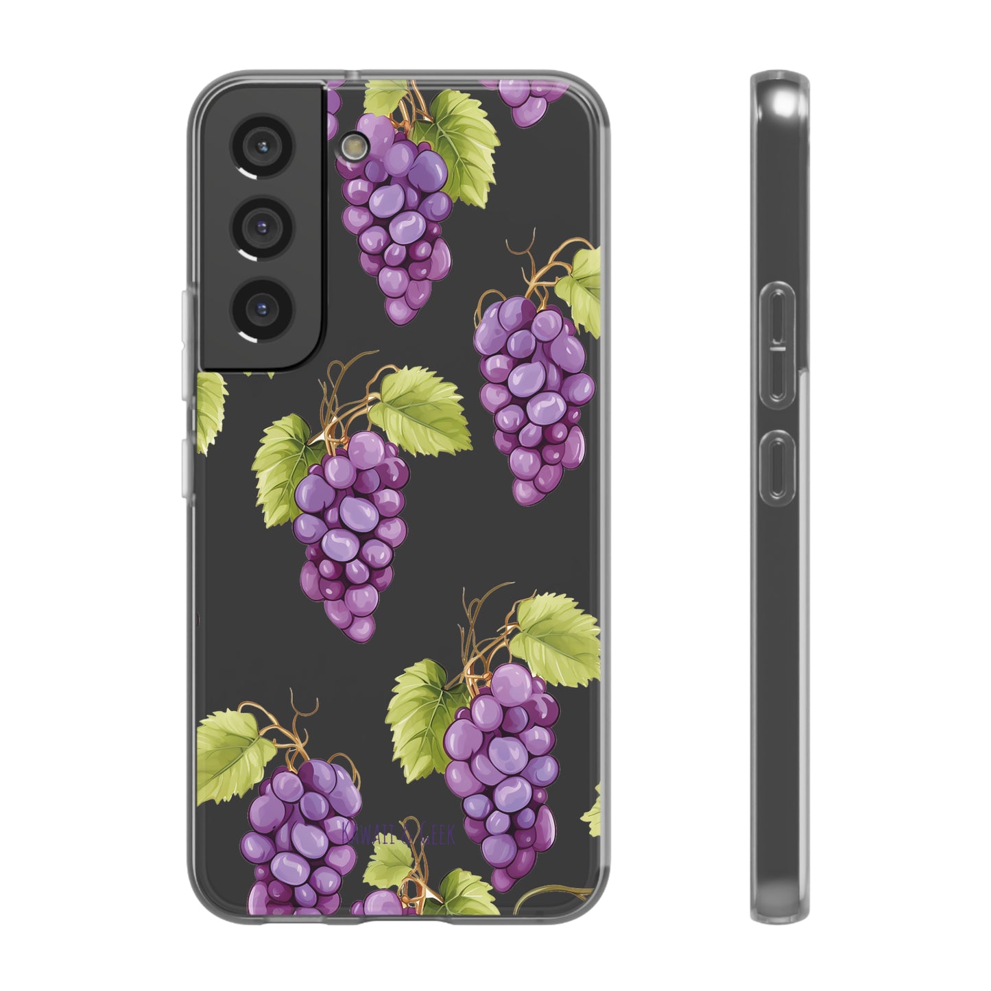 Flexi Grape Delight: Transparent Phone Case