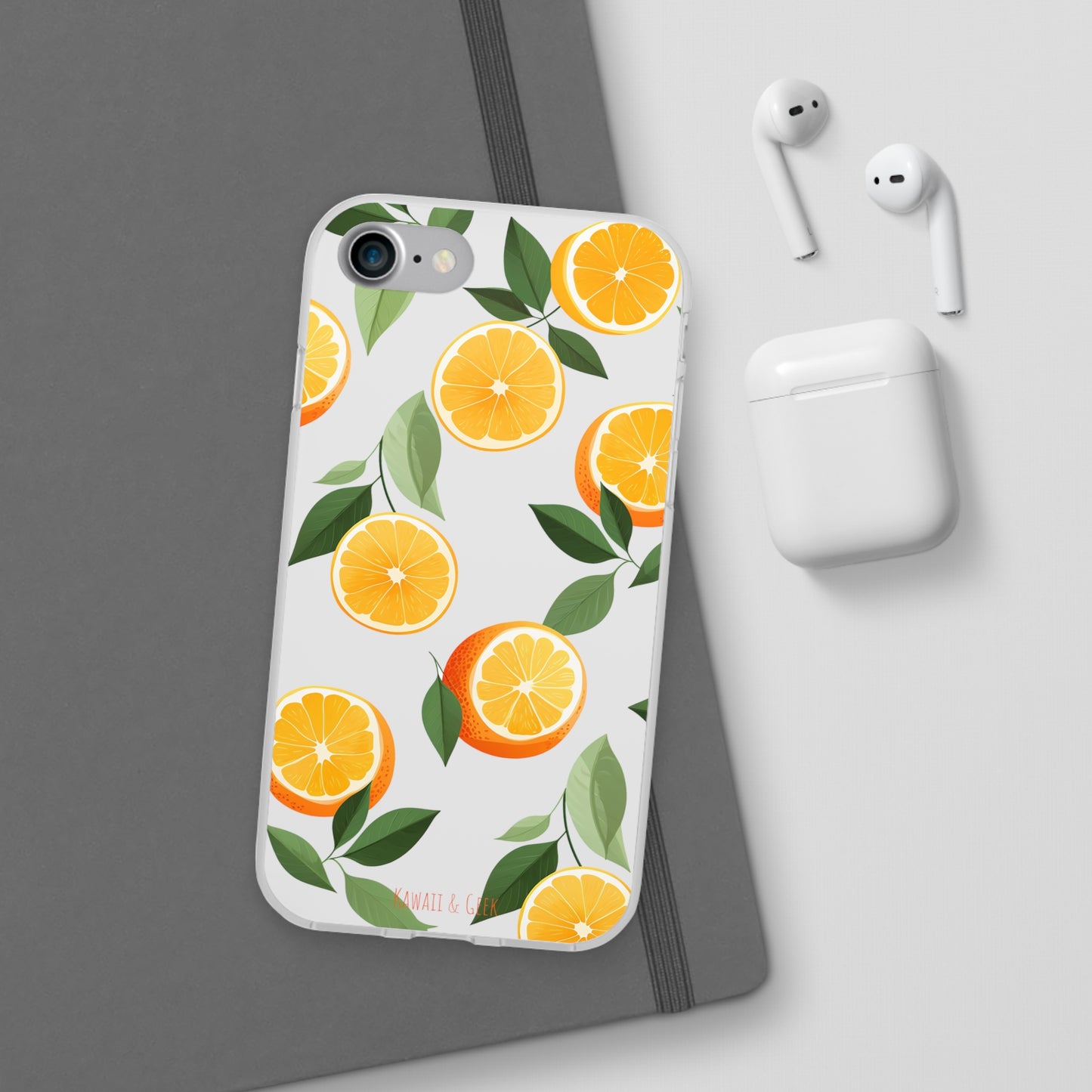 Zesty Orange Slices Transparent Flexi Phone Case