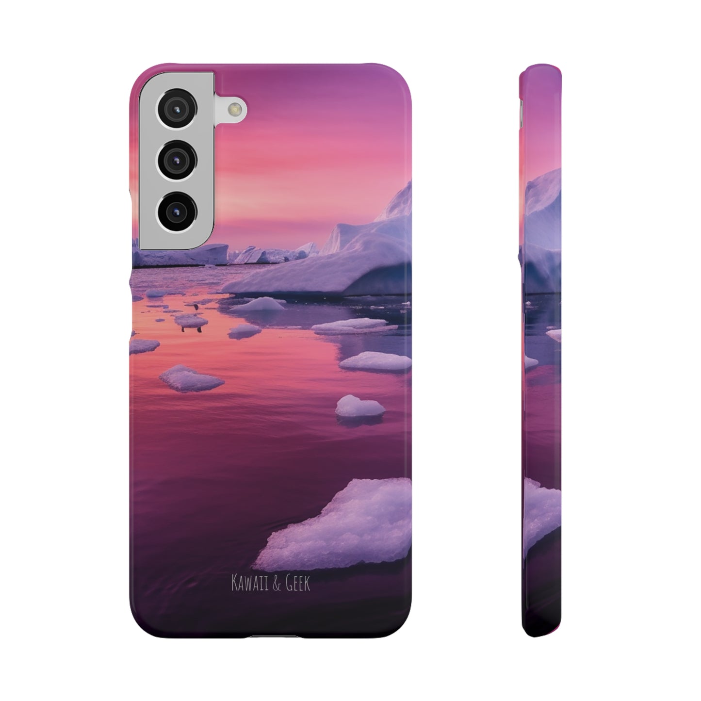 Pinky Arctic Landscape at Sunset Phone Case - Capture the Serenity of Nature on Your Device