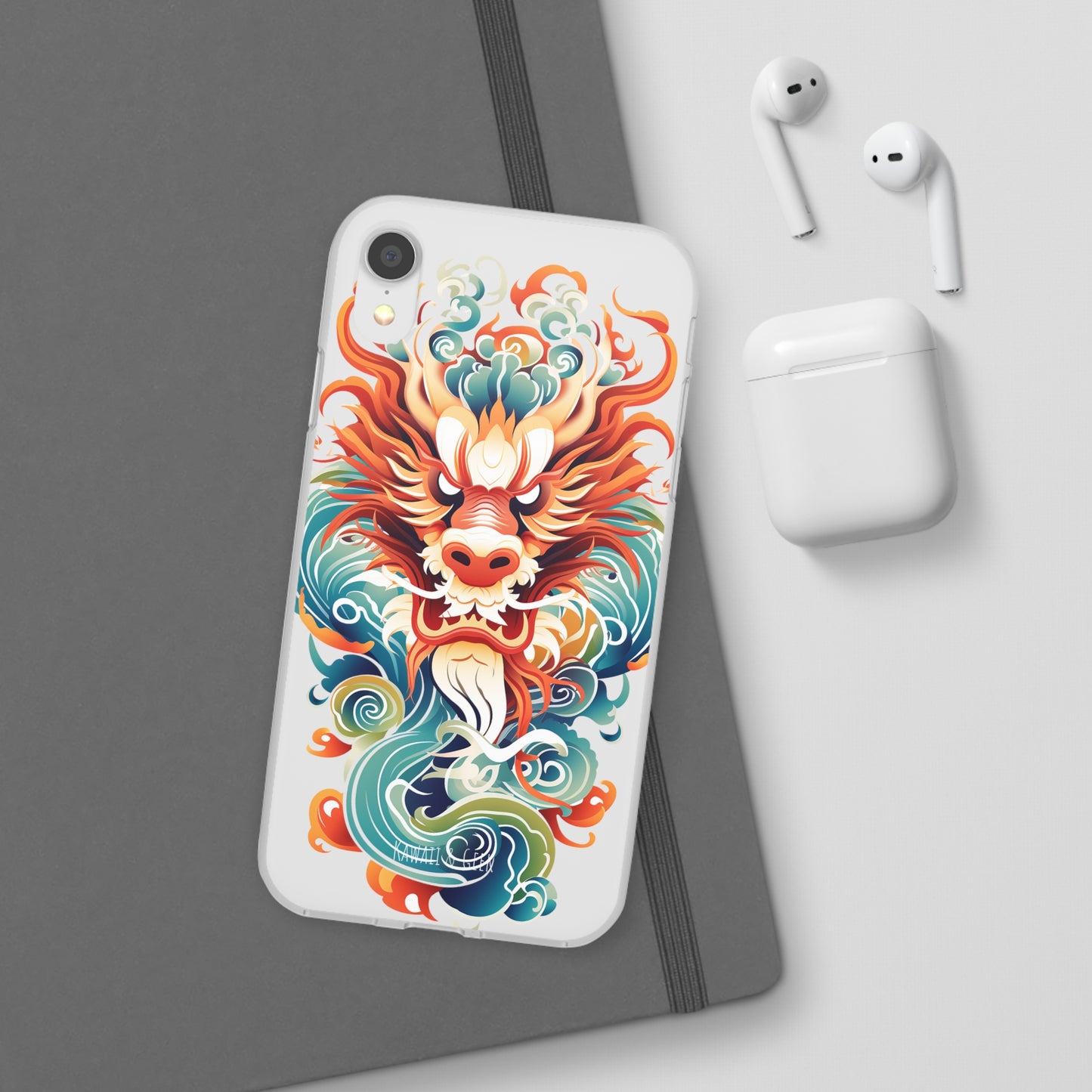 Chinese Ink Dragon Flexi Transparent Phone Case