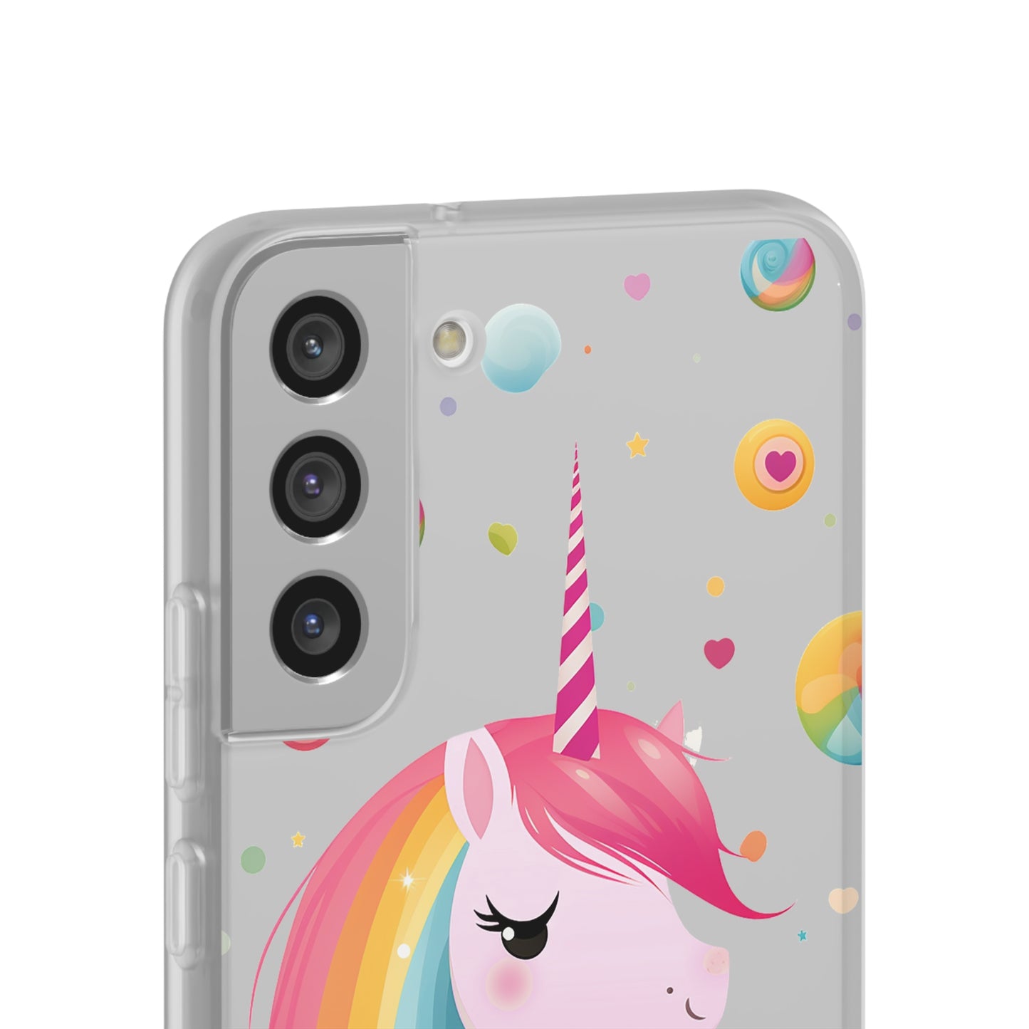 Kawaii Unicorn Flexi Transparent Phone Case