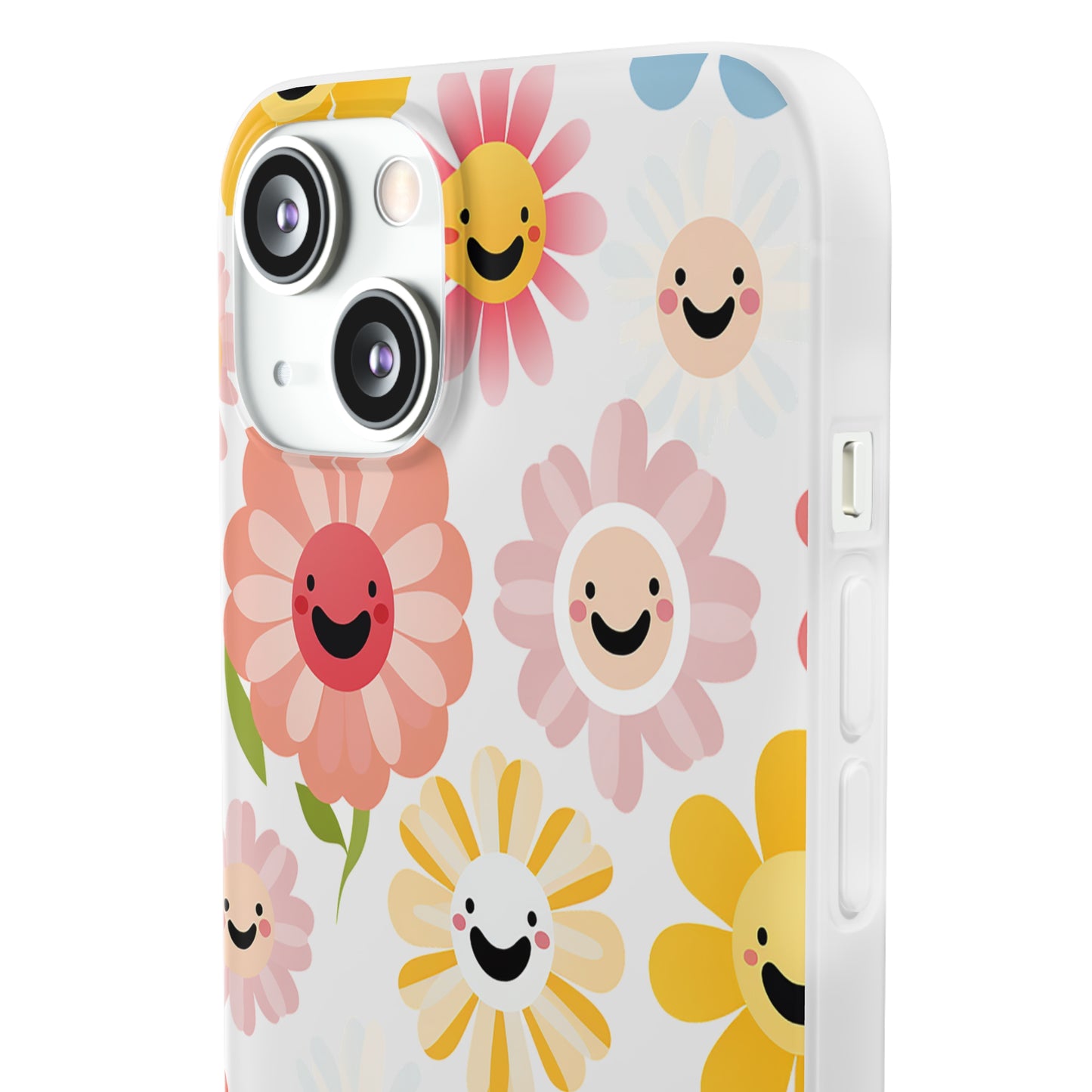 Kawaii Flowers Flexi Transparent Phone Case