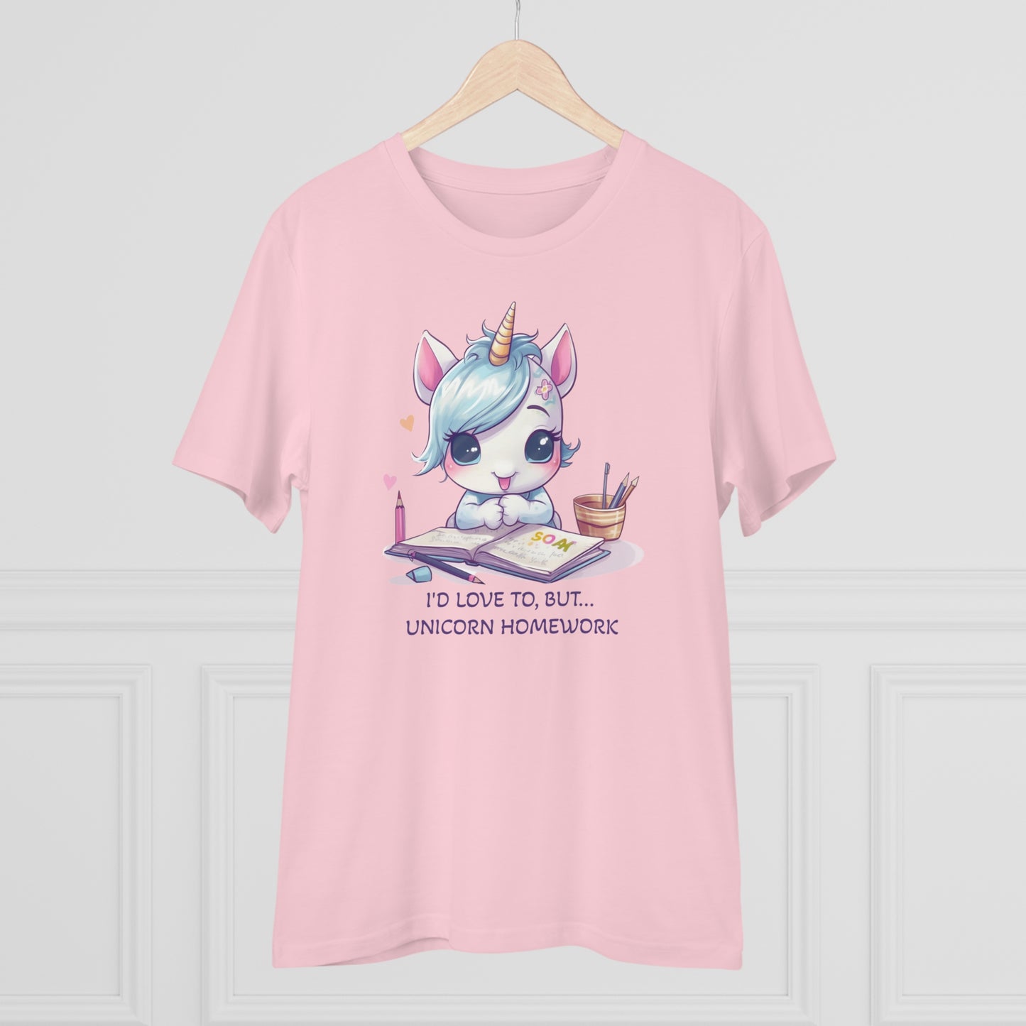 Cute Unicorn Homework T-Shirt - Unisex and Eco-Friendly Statement Tee