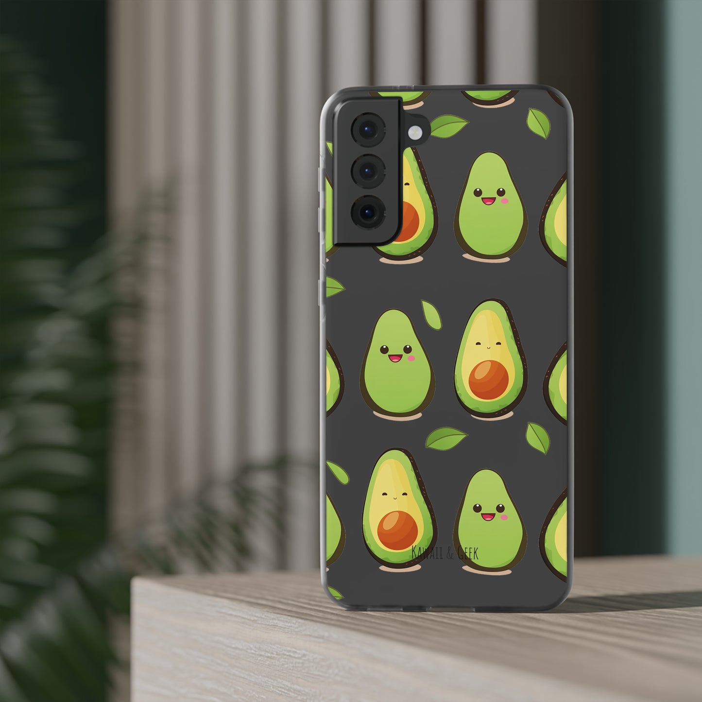 Cute Avocado Transparent Flexi Case: Perfect Blend of Style & Function