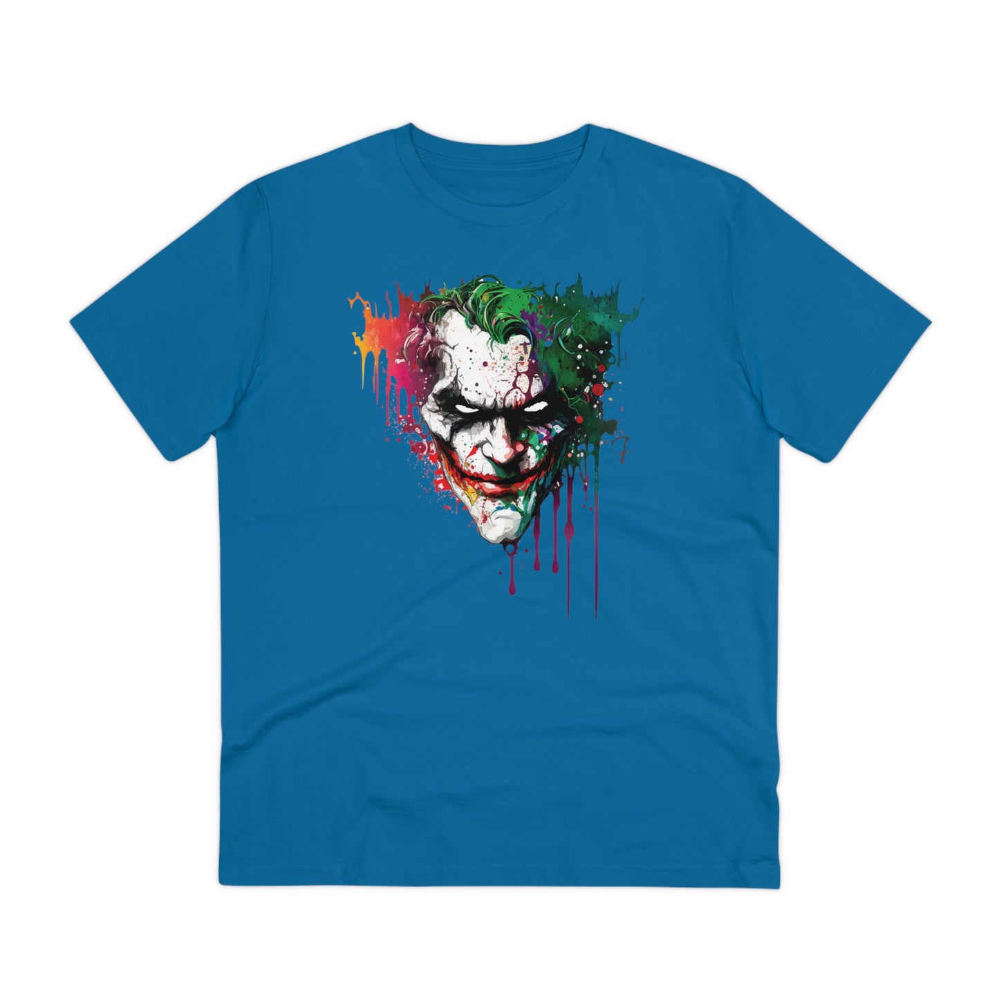 The Joker T-shirt in Watercolor Style, Unisex and Eco-Friendly - Make a Statement with Unique Artistic Design