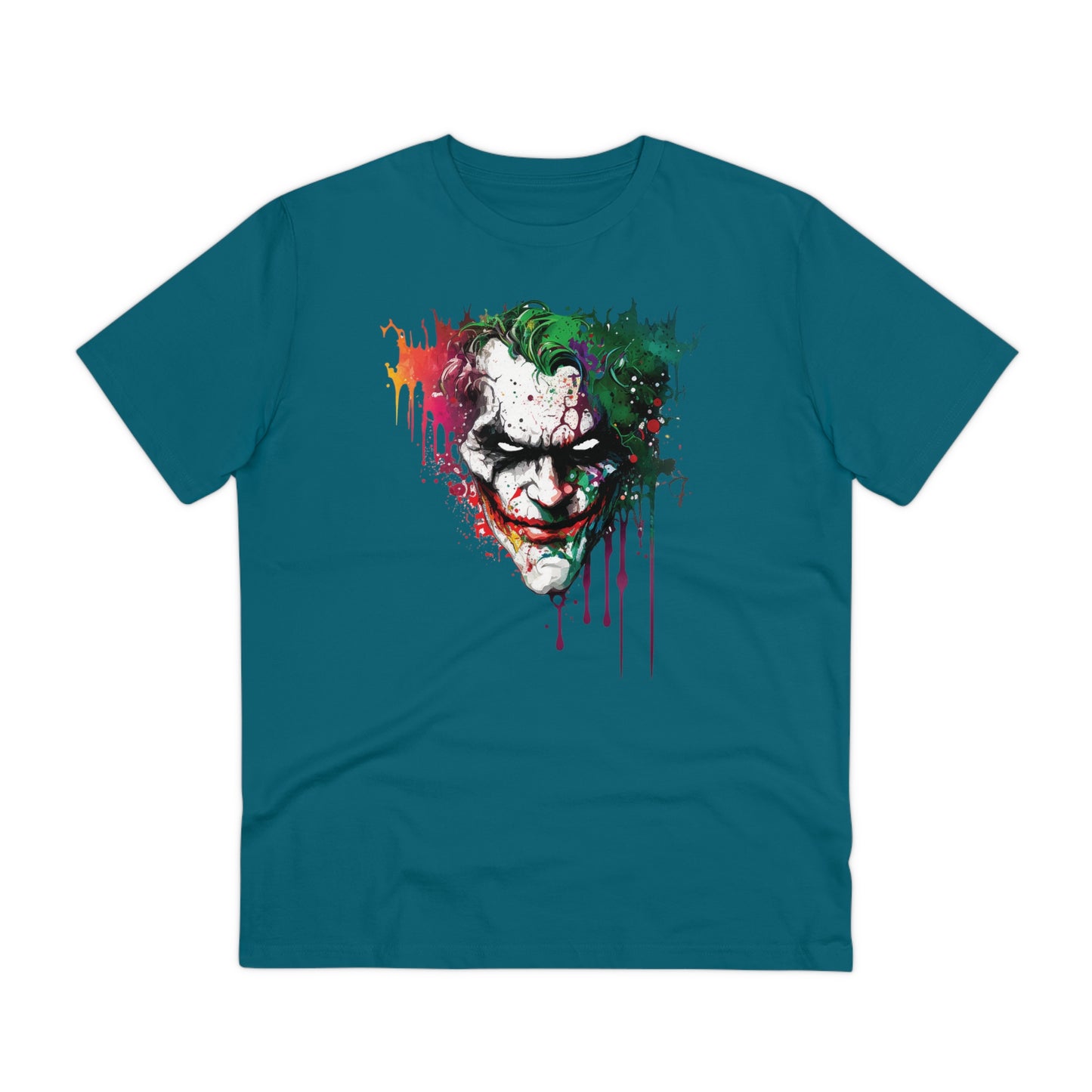 The Joker T-shirt in Watercolor Style, Unisex and Eco-Friendly - Make a Statement with Unique Artistic Design