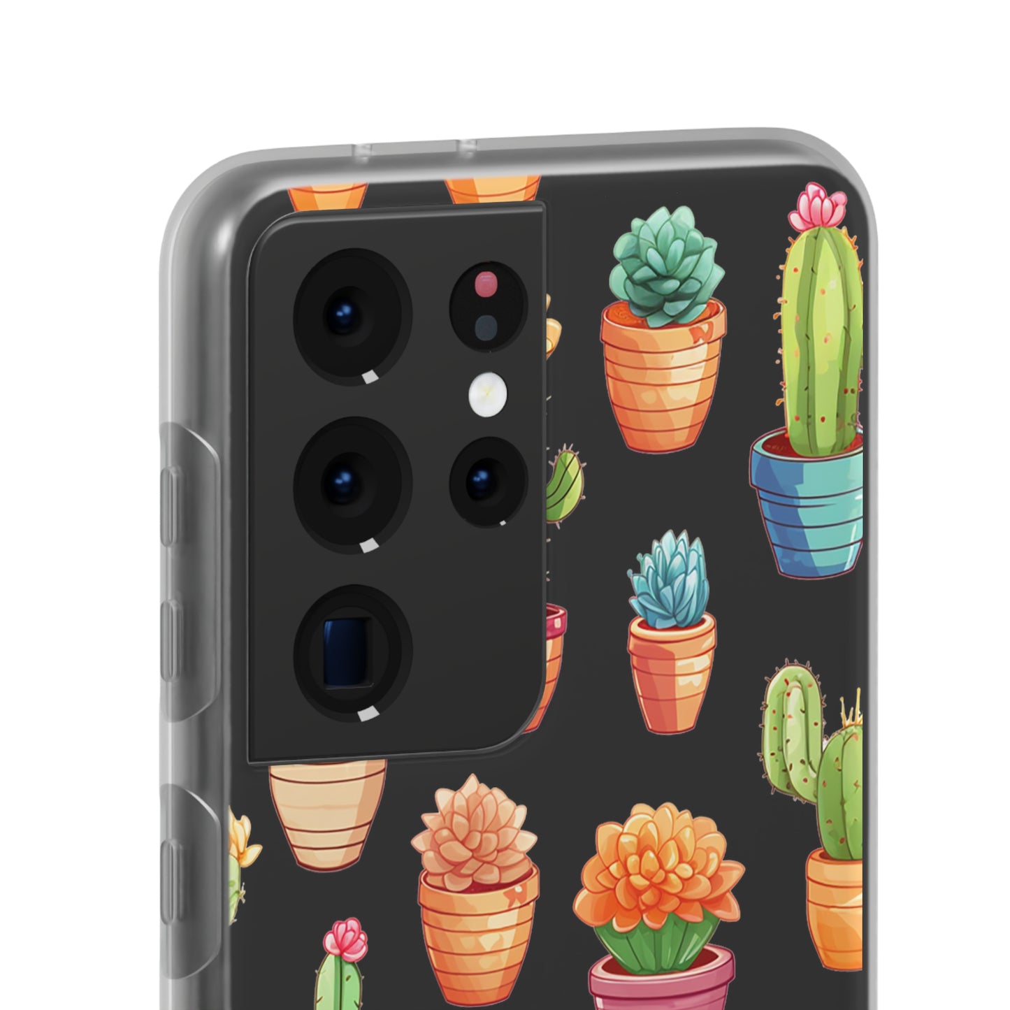 Charming Cactus Flexi and semi Transparent Phone Case