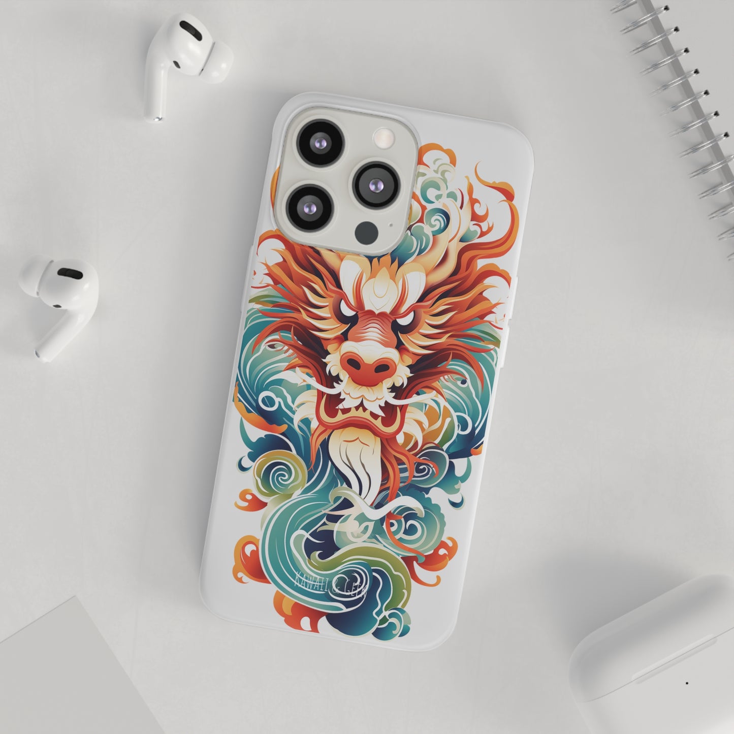 Chinese Ink Dragon Flexi Transparent Phone Case