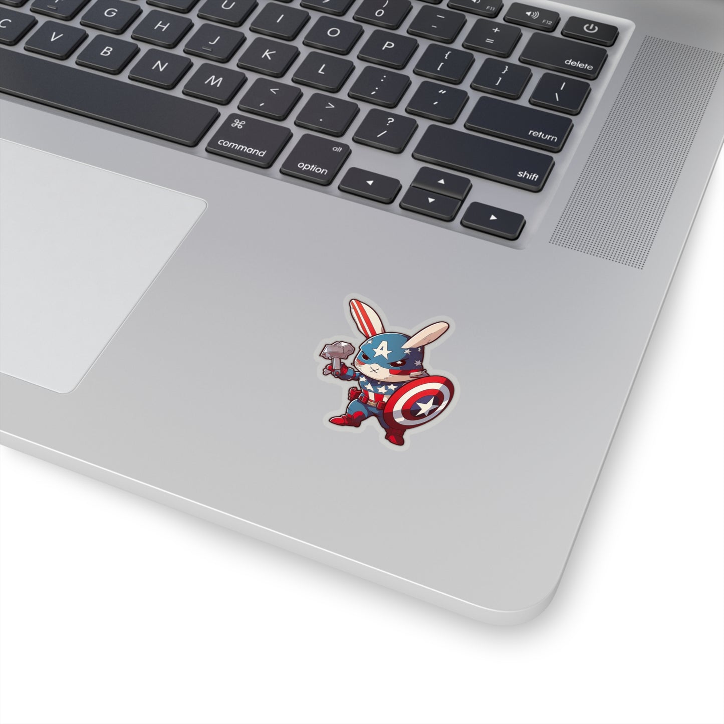 Captain America Bunny Sticker - Add Some Sweet and Unique Style to Your Tech