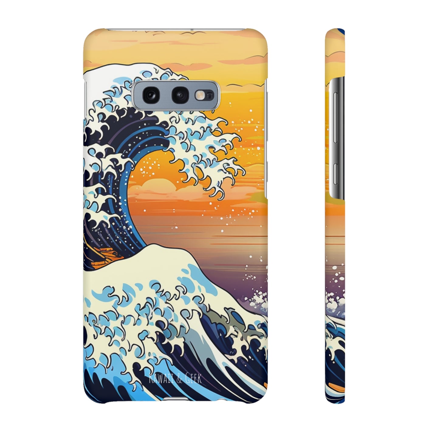 Sunset Big Wave Phone Case - Embrace the Majestic Hokusai Style in Your Hands