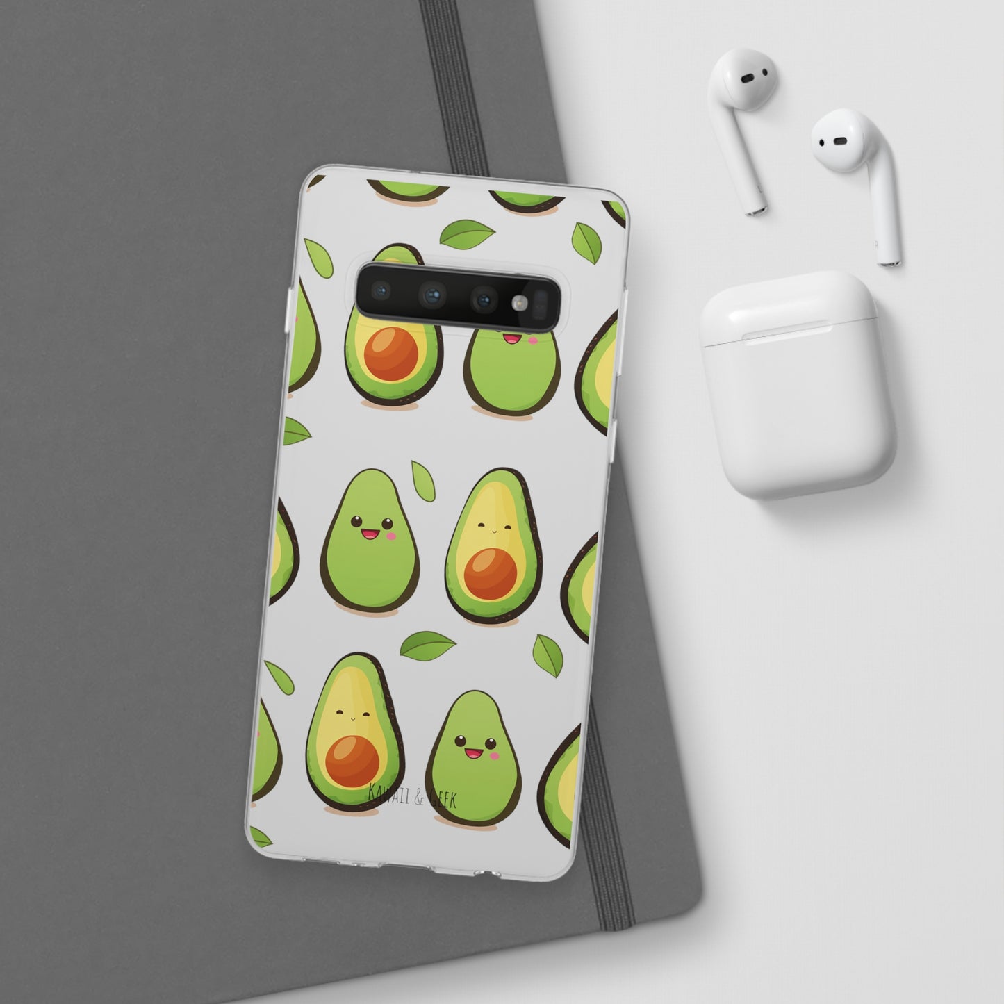 Cute Avocado Transparent Flexi Case: Perfect Blend of Style & Function