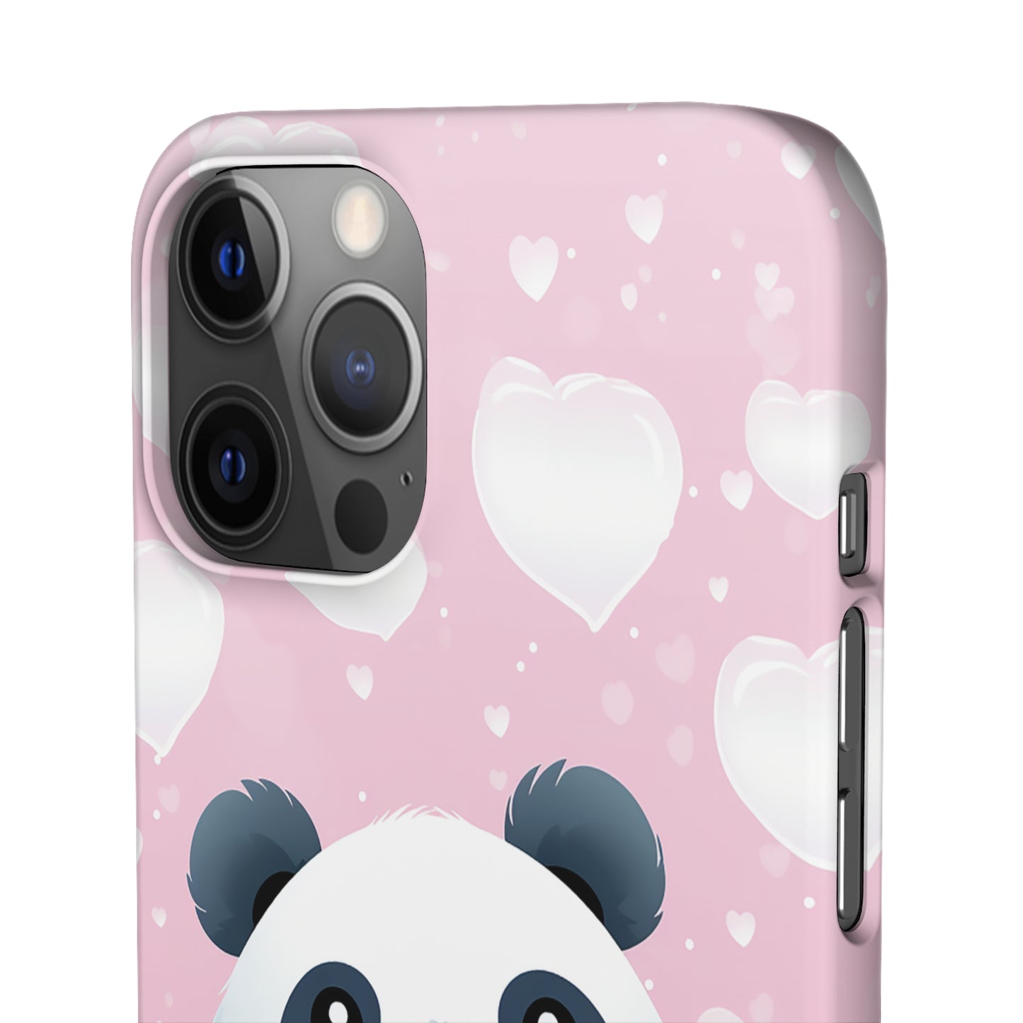 Cute Panda & Hearts Premium Phone Case