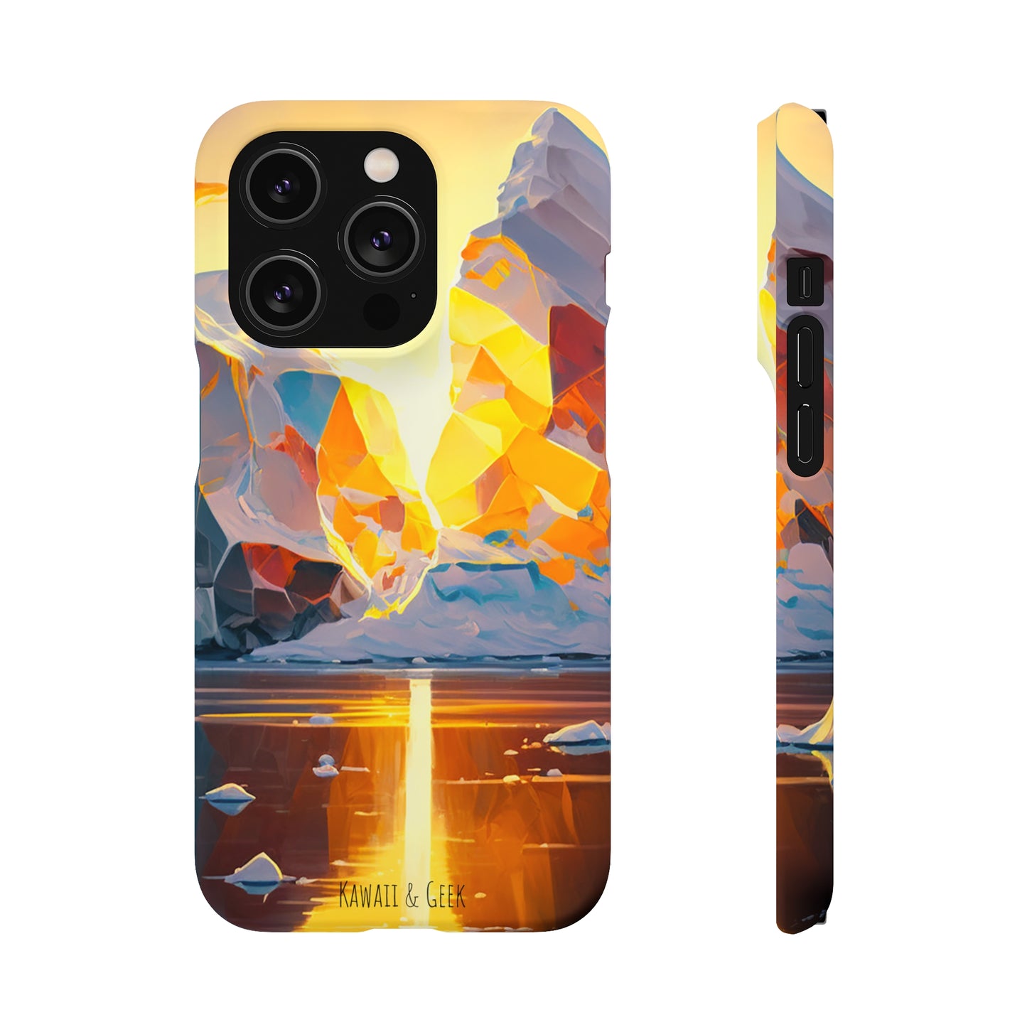 Arctic Landscape and Iceberg at Sunset Phone Case - Capture the Serenity of Nature on Your Device