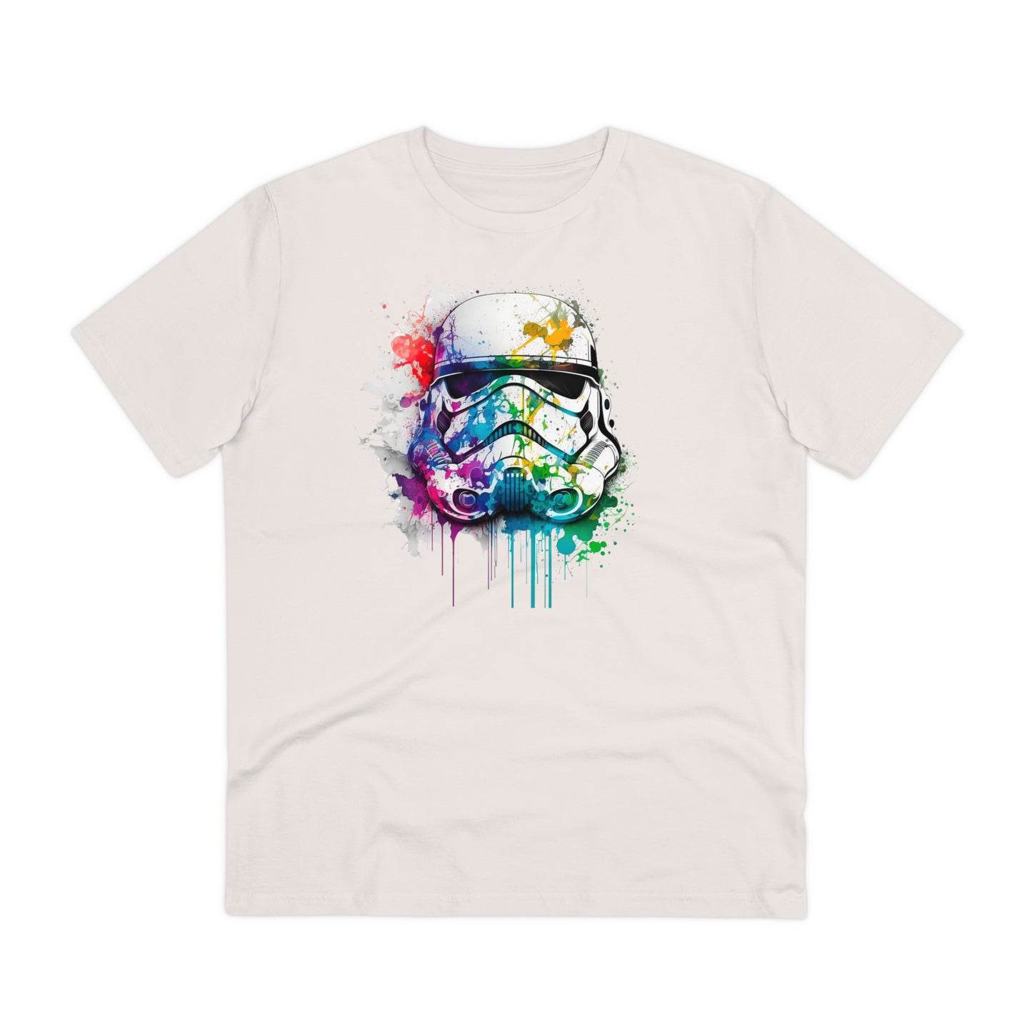 Storm Trooper in Watercolor Style Organic Unisex T-Shirt - Add Some Unique and Eco-Friendly Style to Your Wardrobe