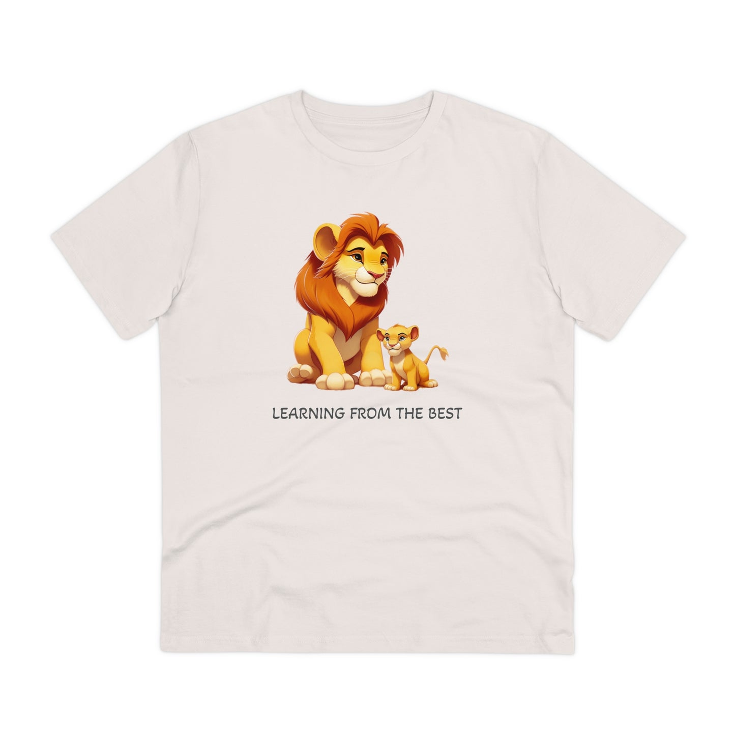 Learning from the Best - Father's Day T-Shirt - Celebrate the Bond with Mufasa and Simba in Eco-Friendly Style