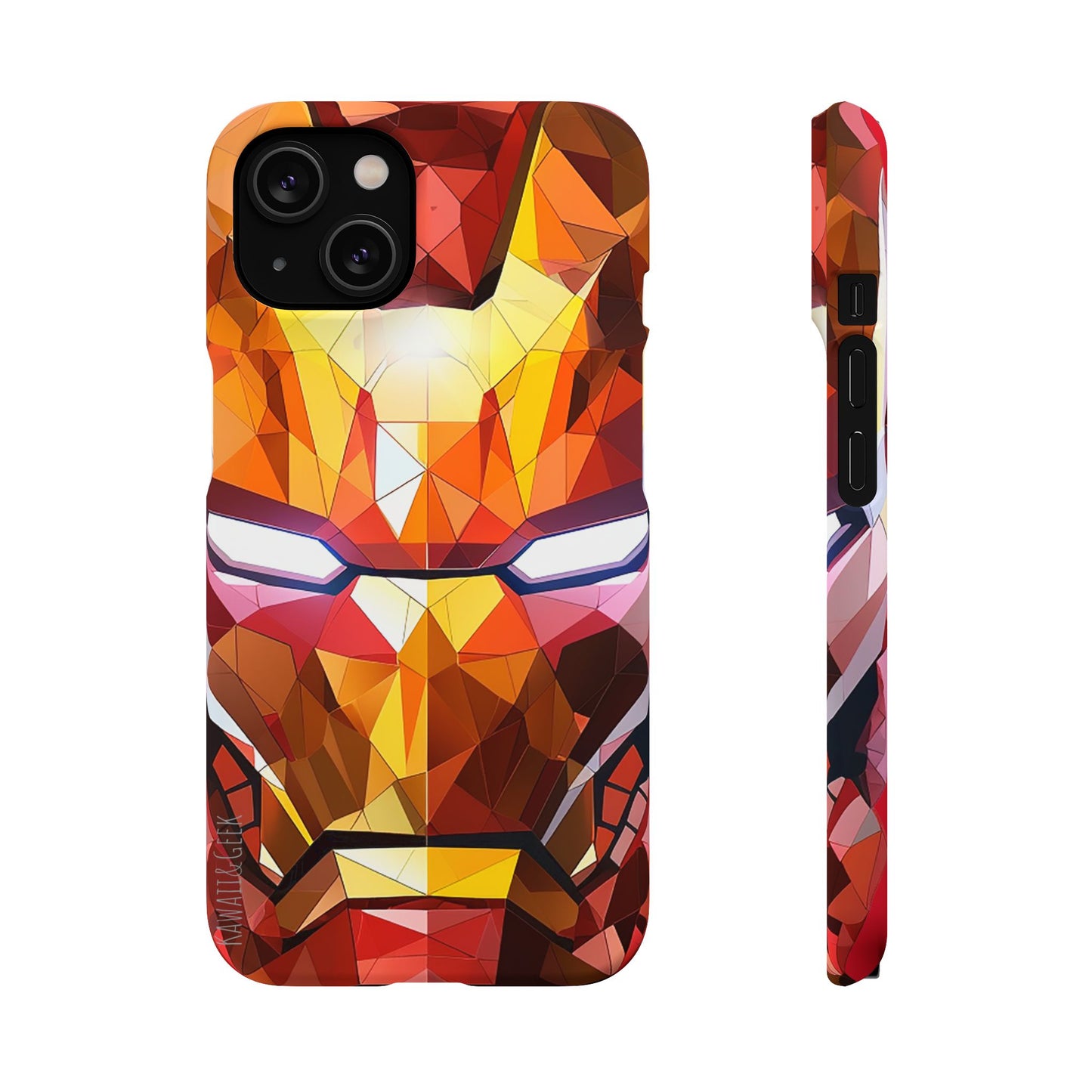 Phone Case - Iron Man helmet polygonal style
