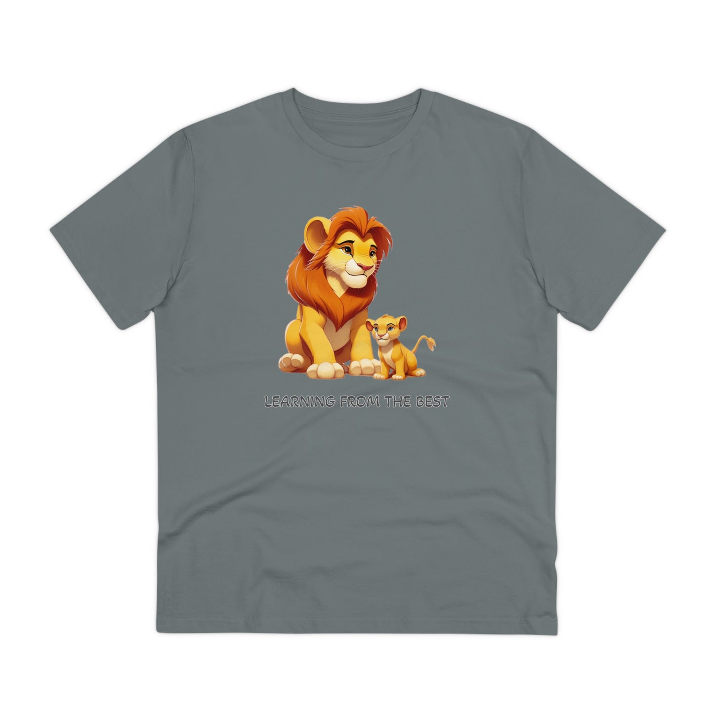 Learning from the Best - Father's Day T-Shirt - Celebrate the Bond with Mufasa and Simba in Eco-Friendly Style