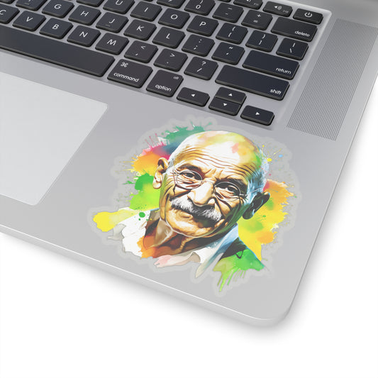 Gandi Sticker in Watercolor Style