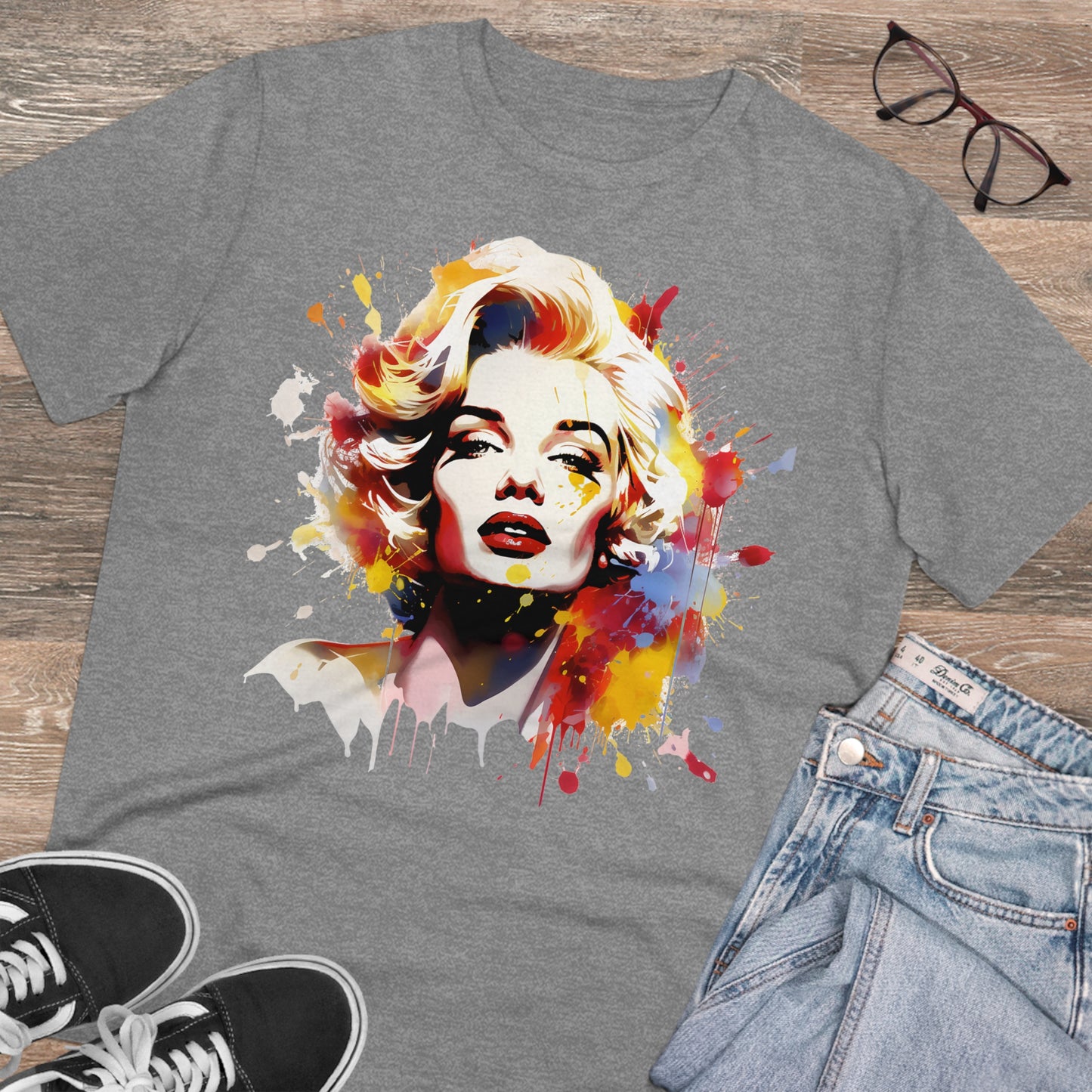 Marilyn Monroe Eco-Friendly T-shirt : Ethereal Watercolor