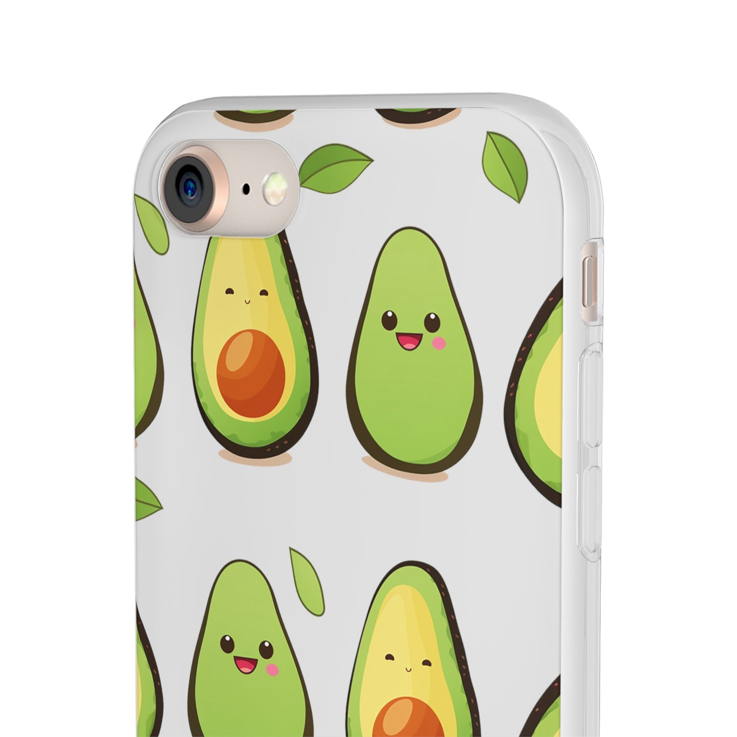 Cute Avocado Transparent Flexi Case: Perfect Blend of Style & Function