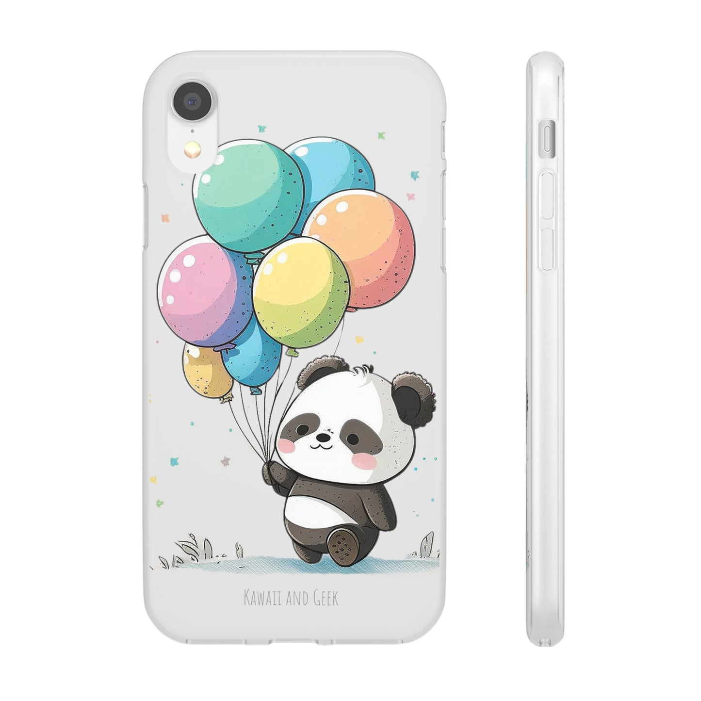 Cute Panda with Balloons flexi Smartphone Case - Add Some Adorable and Protective Style to Your Device