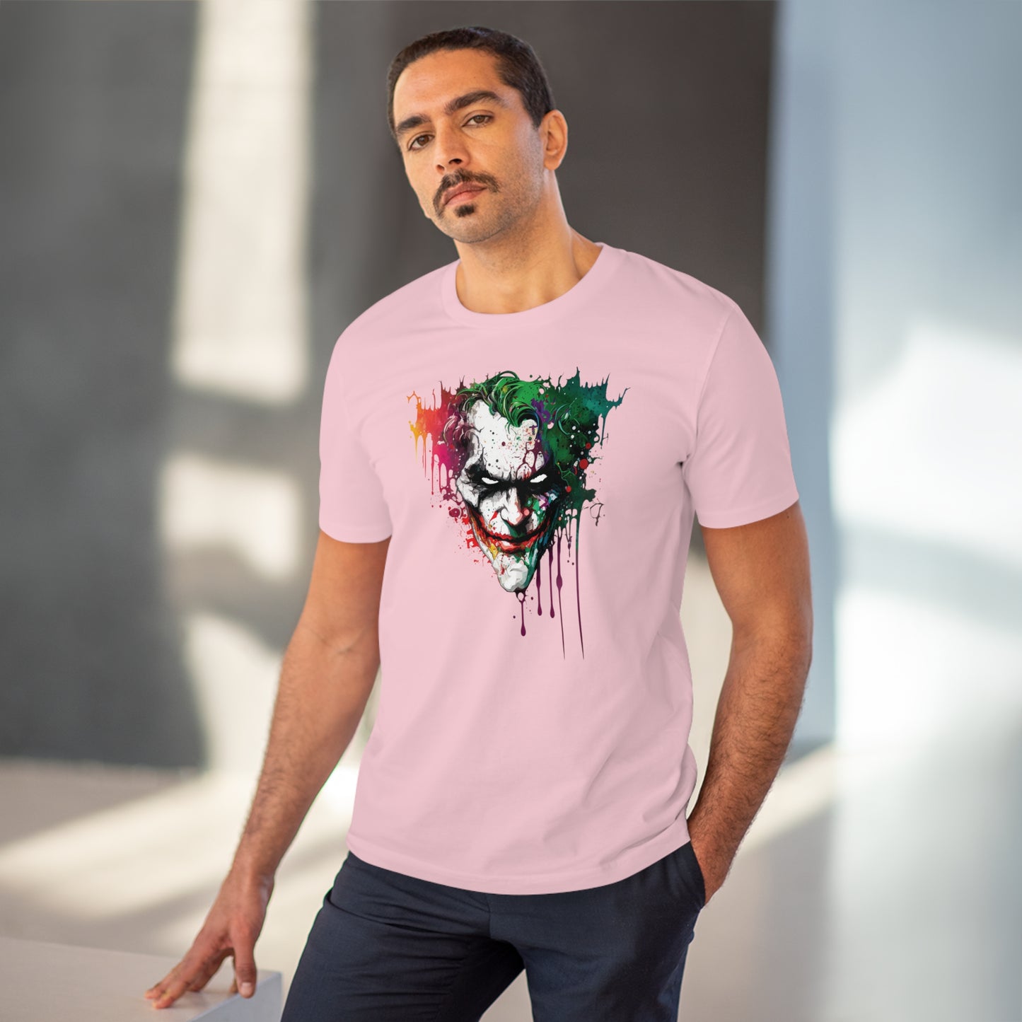 The Joker T-shirt in Watercolor Style, Unisex and Eco-Friendly - Make a Statement with Unique Artistic Design