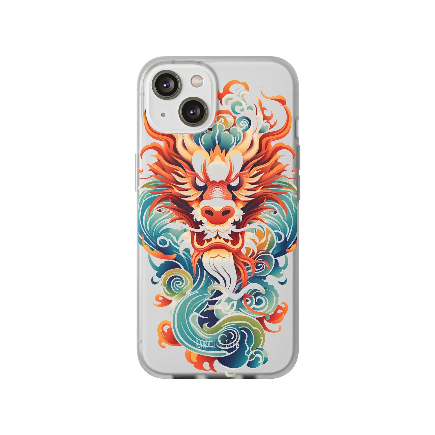 Chinese Ink Dragon Flexi Transparent Phone Case