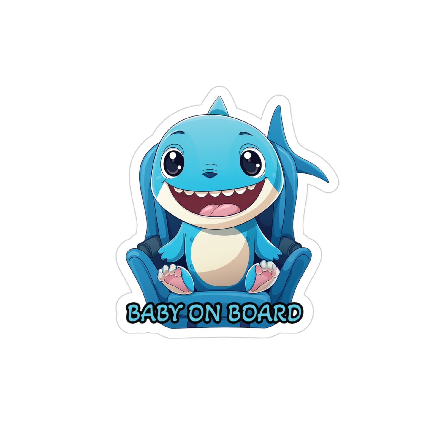 Baby on Board Car Sticker - Baby Shark - Swimming Safely Together