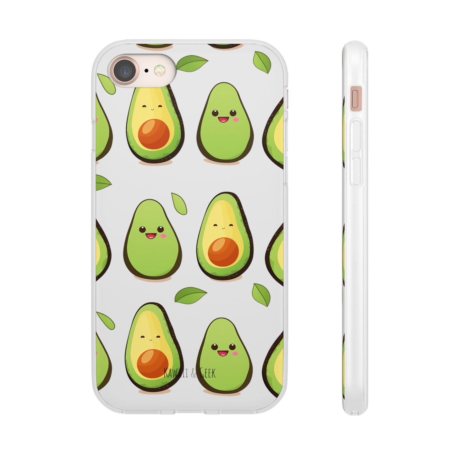 Cute Avocado Transparent Flexi Case: Perfect Blend of Style & Function