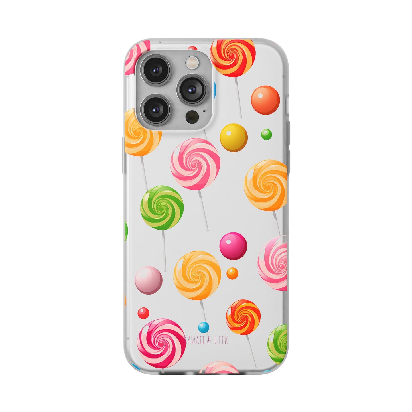 Vibrant Lollypop Array - Flexi Transparent Phone Case