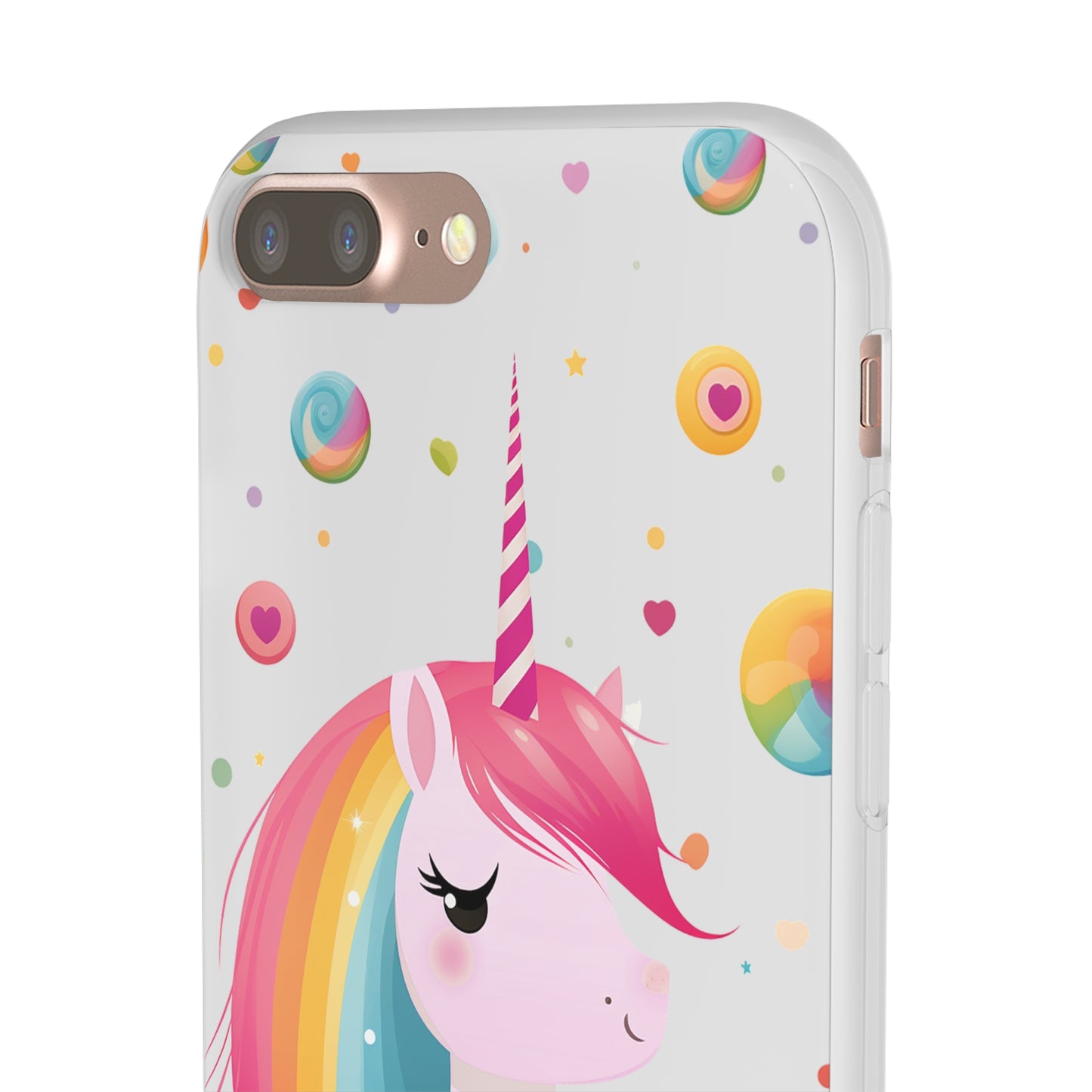 Kawaii Unicorn Flexi Transparent Phone Case