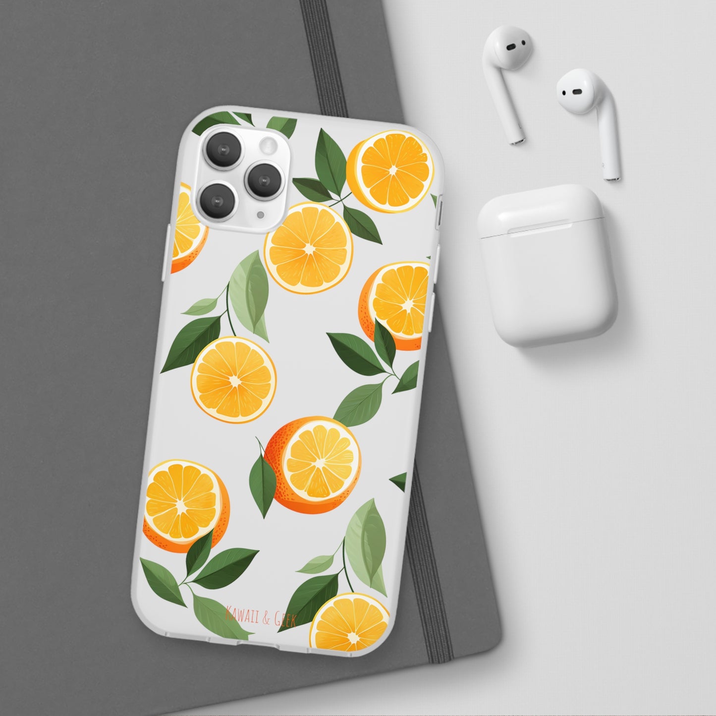 Zesty Orange Slices Transparent Flexi Phone Case