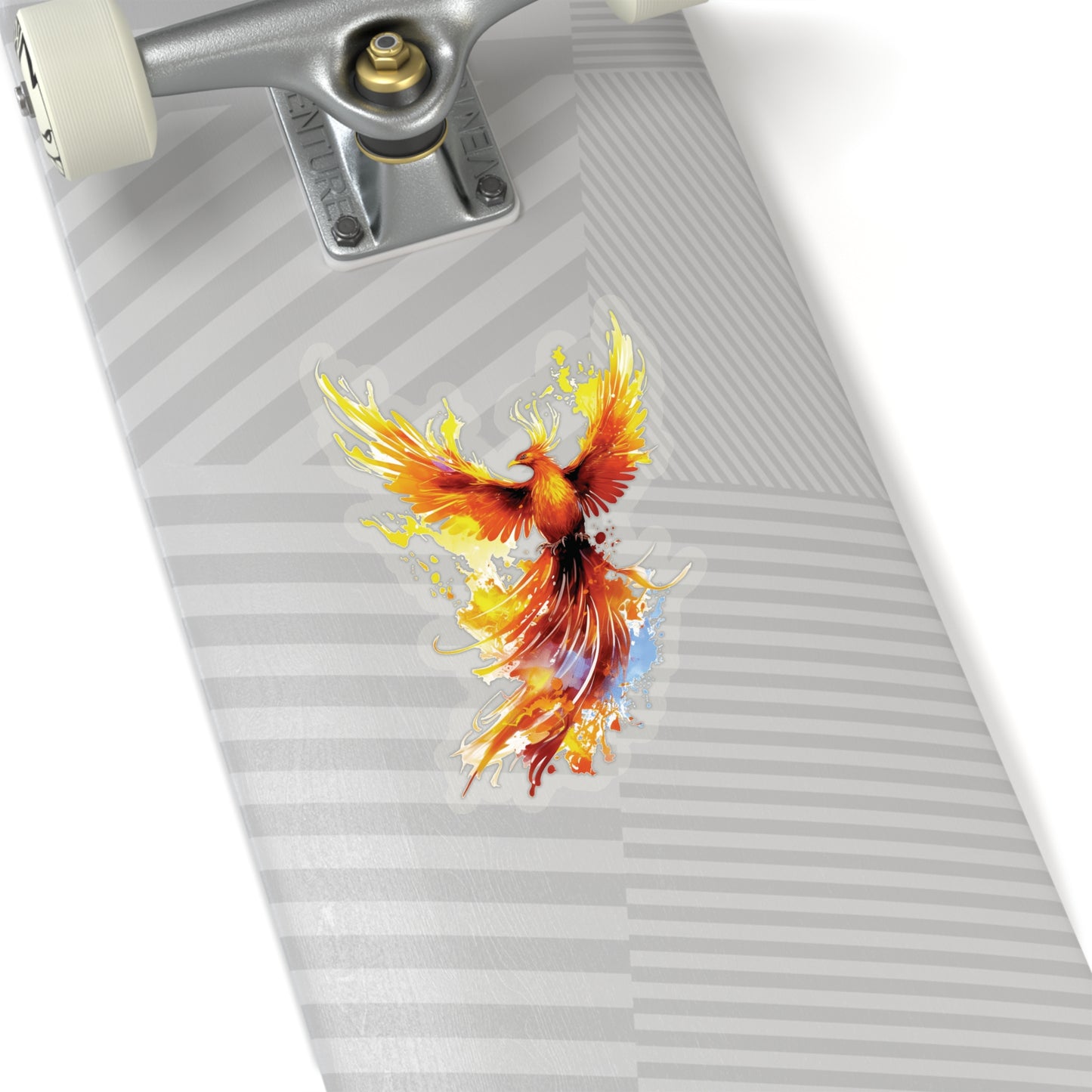 Burning Phoenix Watercolor Sticker - Add a Symbol of Resilience and Beauty to Your Collection