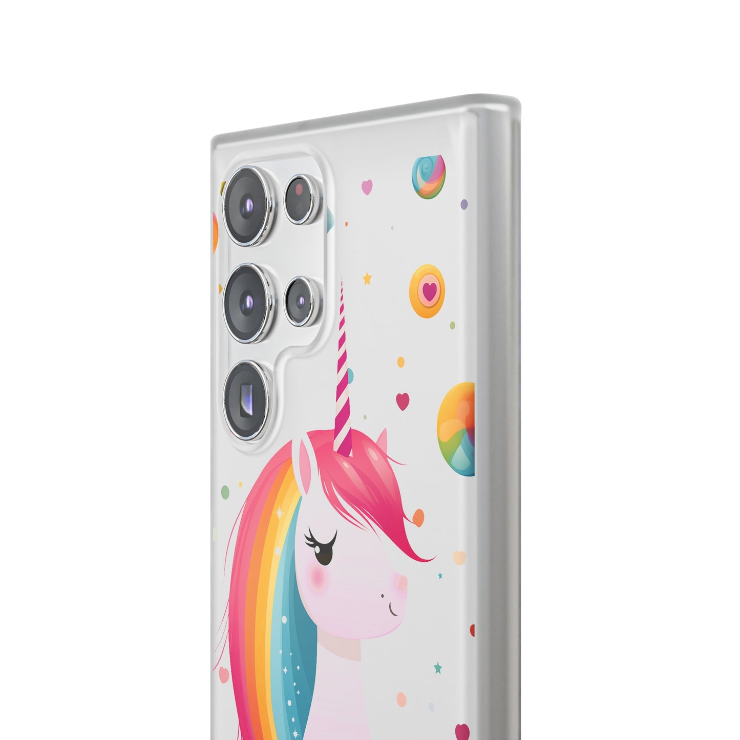 Kawaii Unicorn Flexi Transparent Phone Case