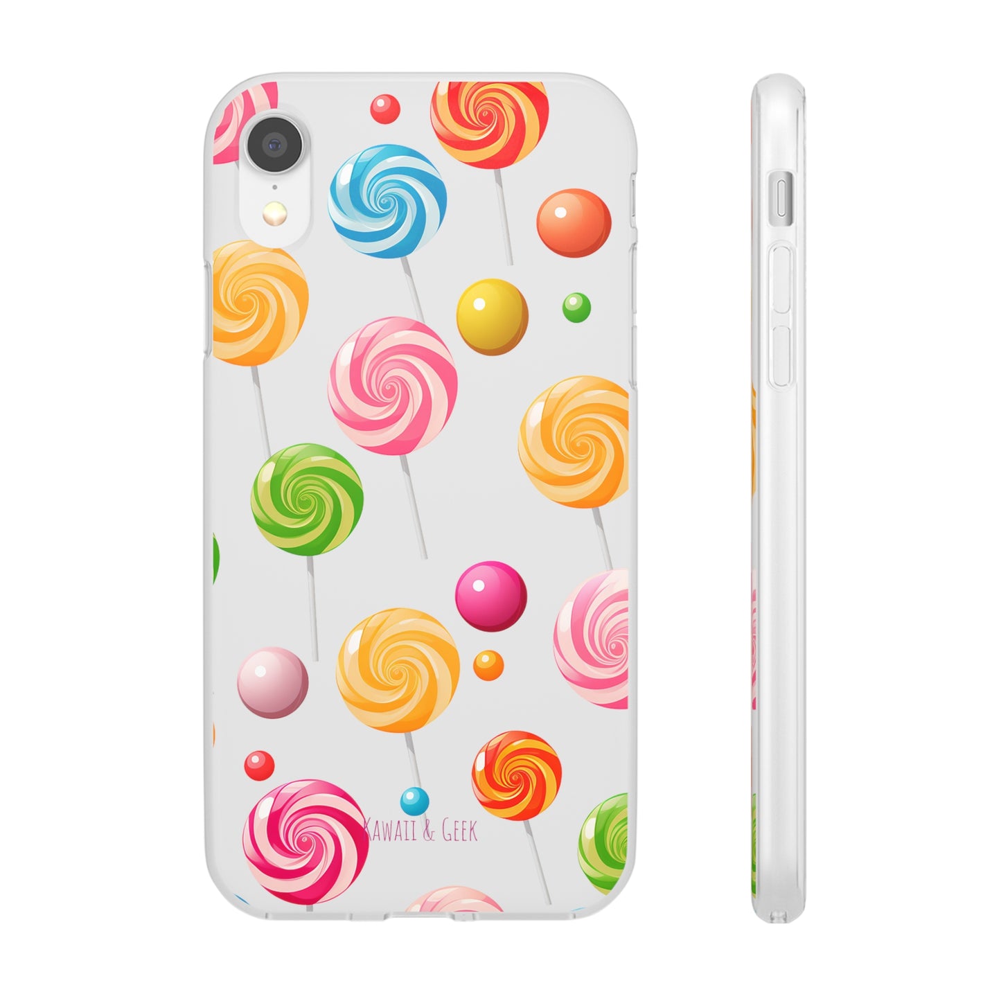 Vibrant Lollypop Array - Flexi Transparent Phone Case