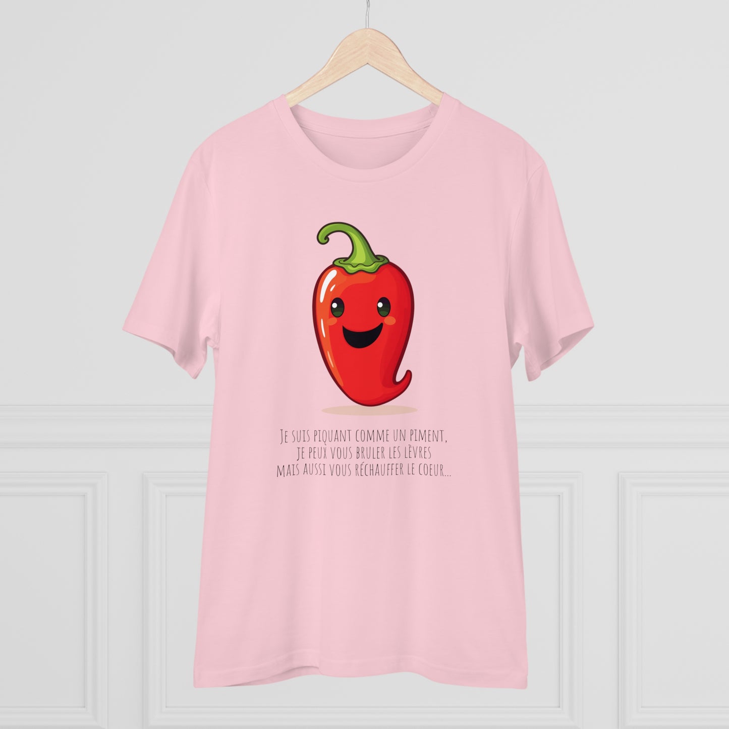 Cute and Smiling Red Hot Pepper Eco-Friendly T-Shirt - FRENCH