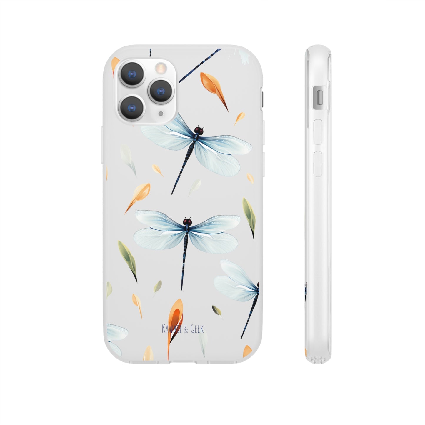 Dragonfly Dreams: Transparent Flexi Phone Case