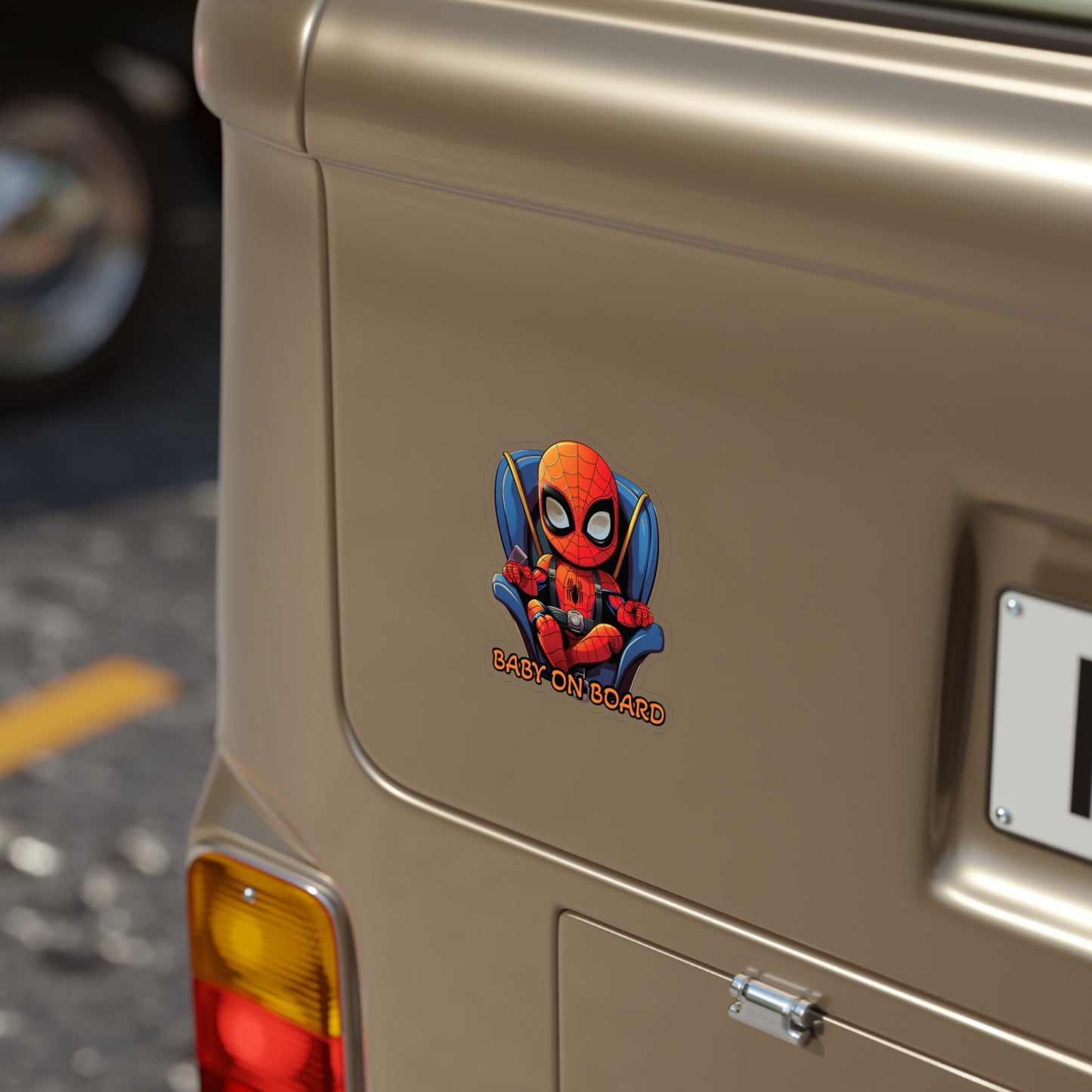 Baby on Board Car Sticker with Baby Spider-Man - Swing Along with Spidey