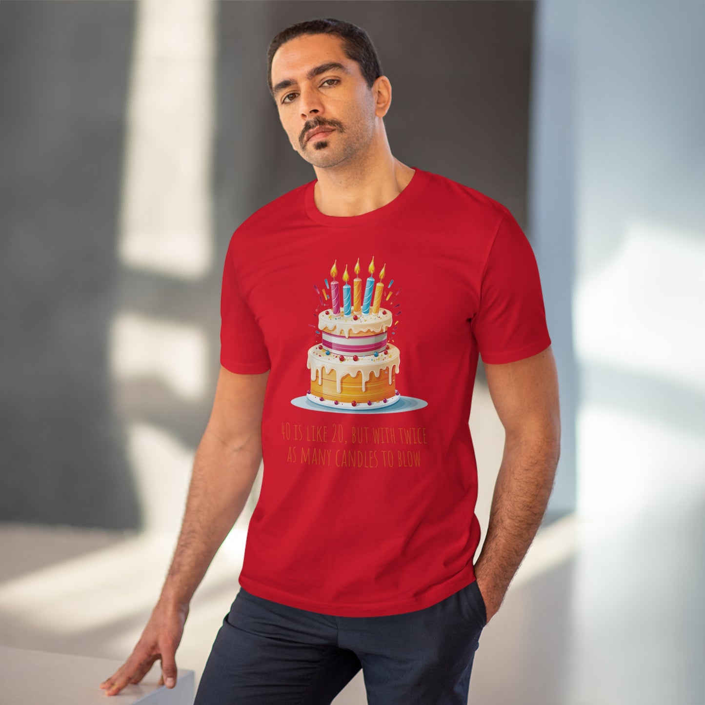 40th Birthday Cake Design T-Shirt : Celebrate in Style and Eco-Friendly