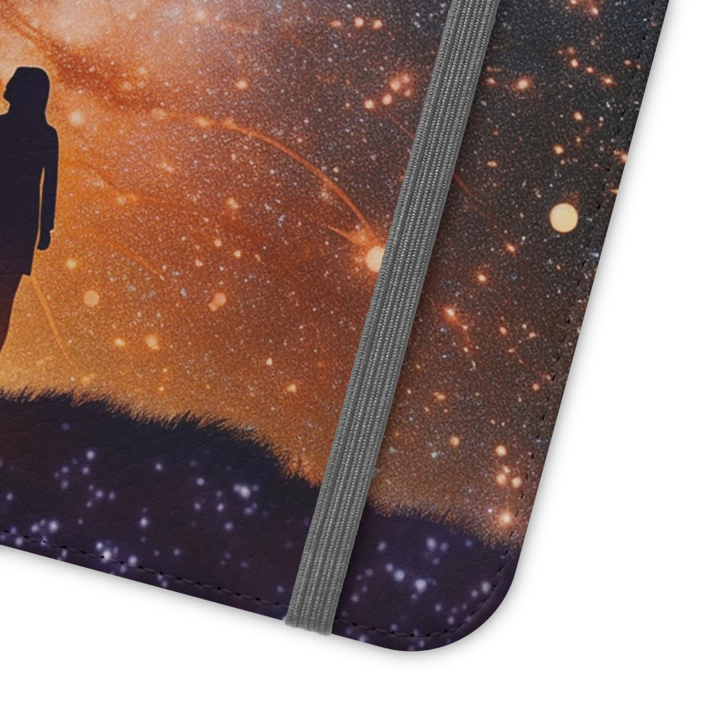 Starry Night Lovers Flip Phone Case - Embrace the Beauty of the Night Sky