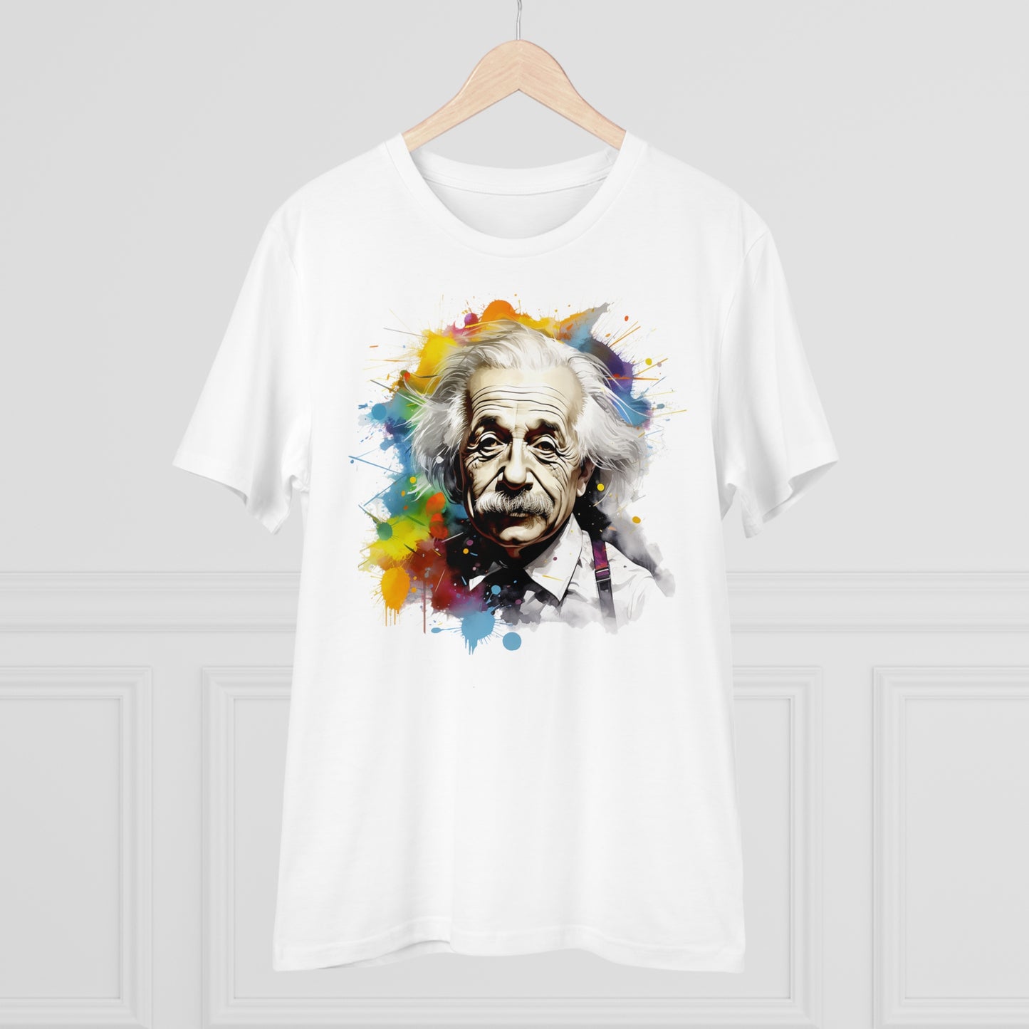 Albert Einstein Eco-friendly T-shirt : Watercolor Essence