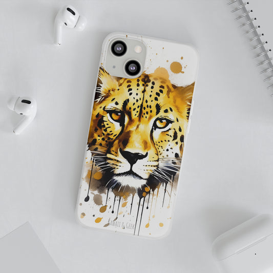 Cheetah Flexi Phone Case - Add a Touch of Elegance and Style to Your Device