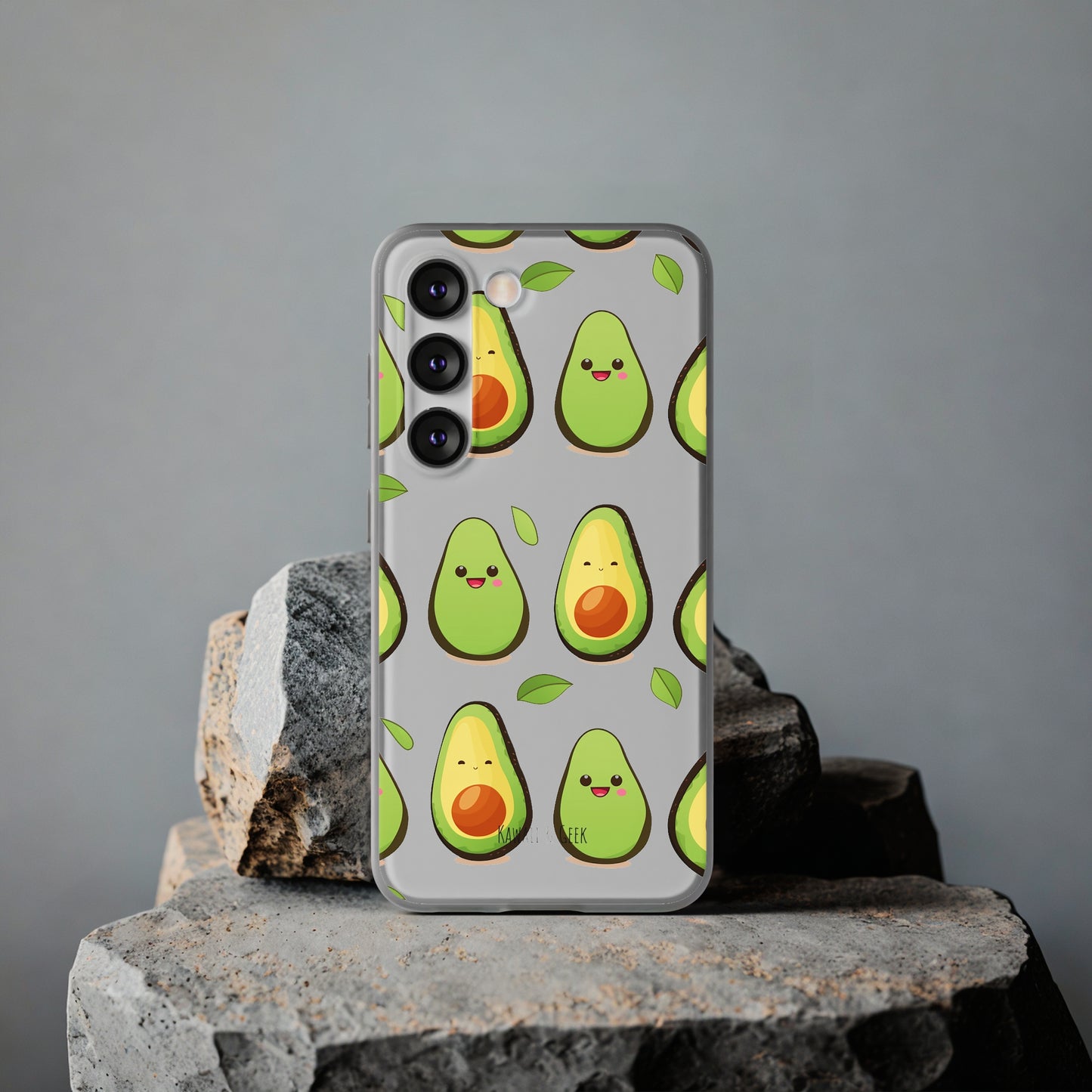 Cute Avocado Transparent Flexi Case: Perfect Blend of Style & Function